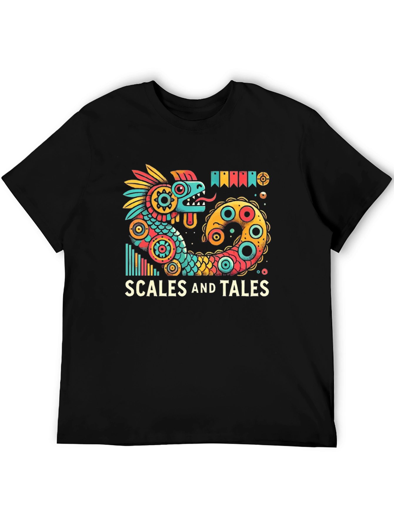 Scales and Tales Graphic T-Shirt - Mens Black Tee