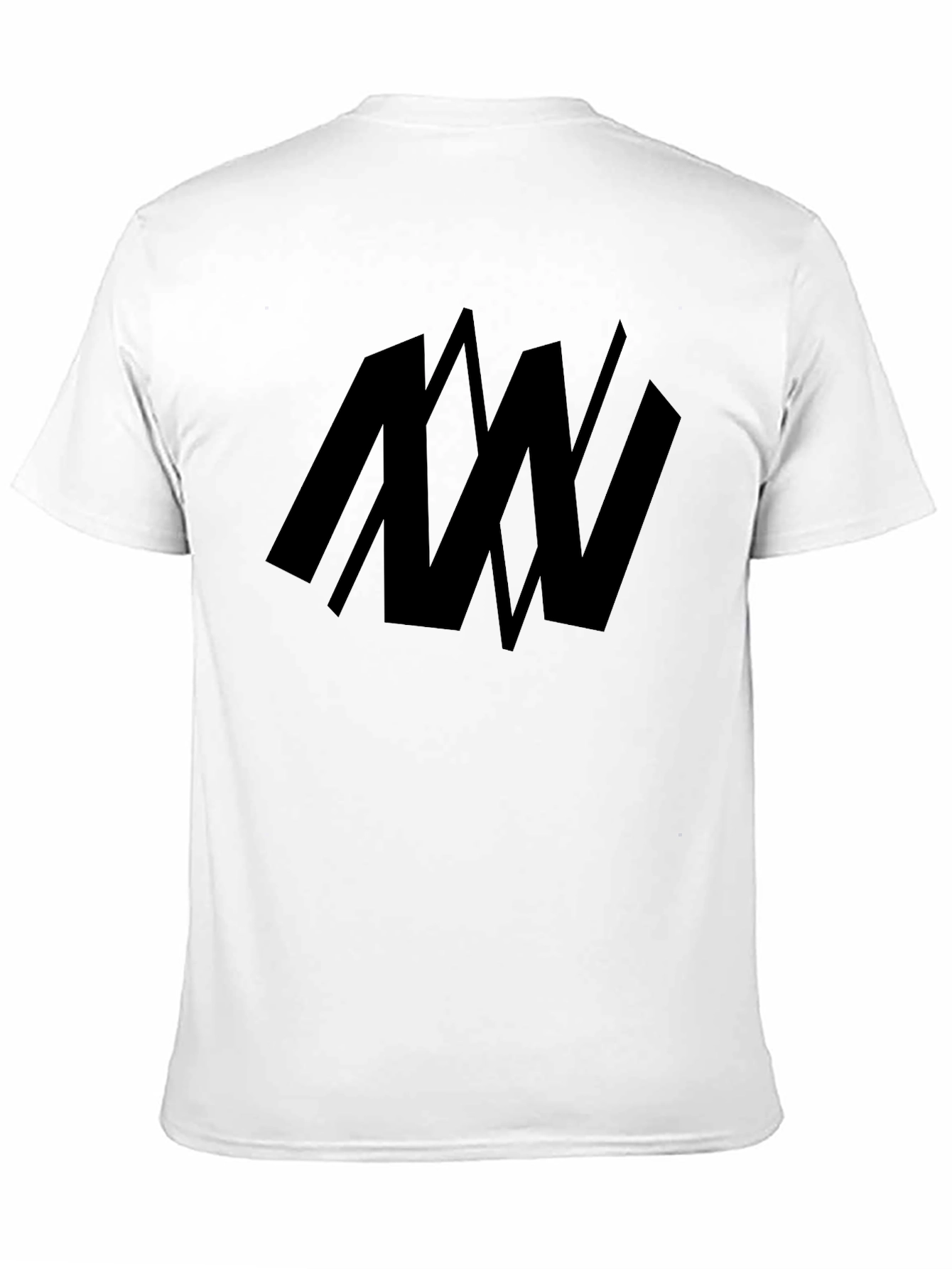 Mens Black Graphic Print Tee - Abstract Design