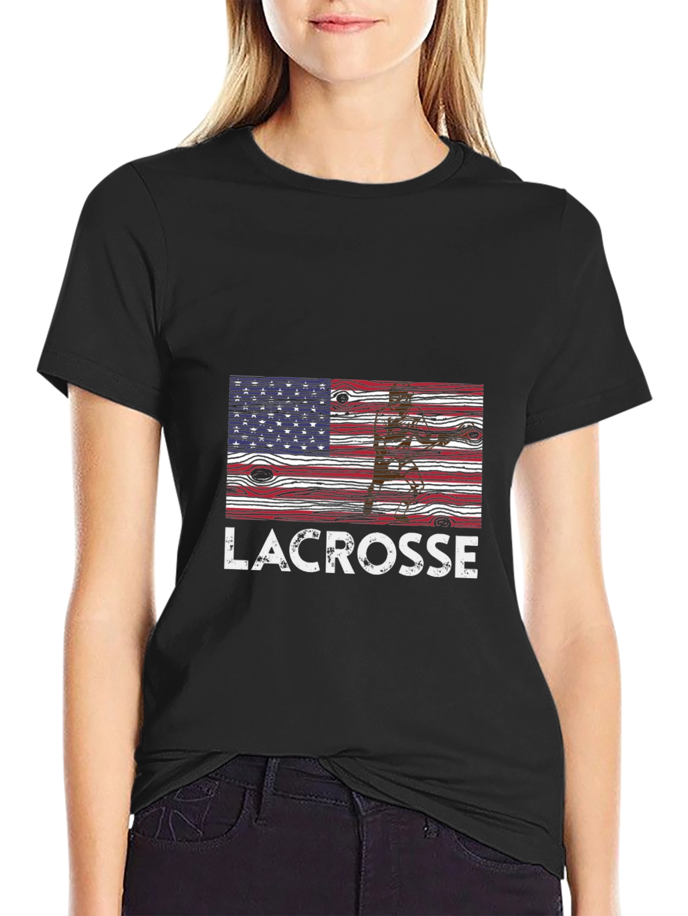 Lacrosse American Flag T-Shirt