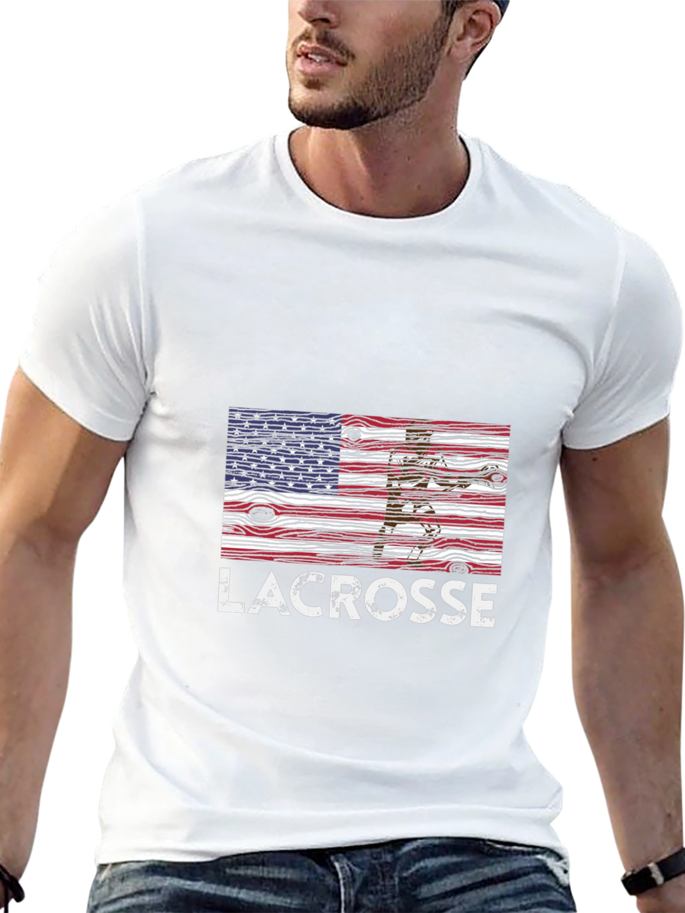 Lacrosse American Flag T-Shirt