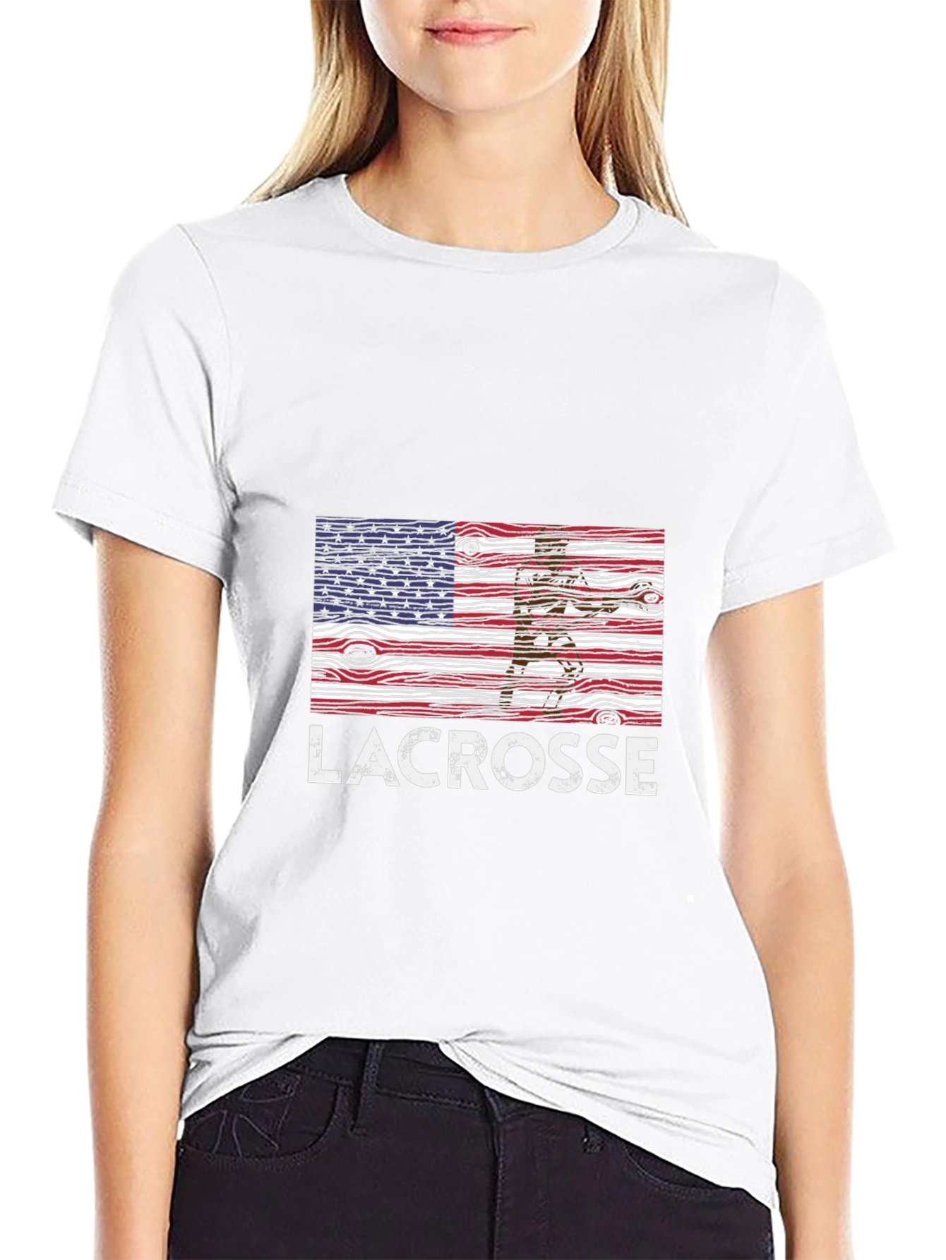Lacrosse American Flag T-Shirt