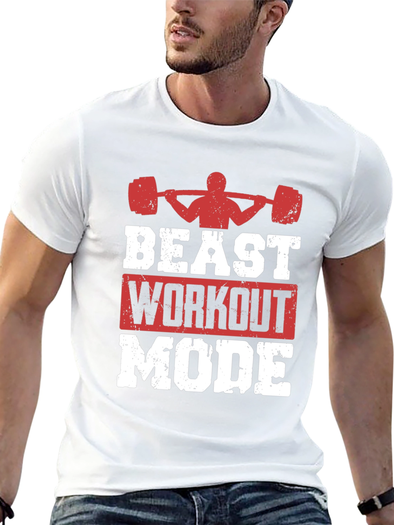 Beast Workout Mode Graphic Tee - Gym Motivation