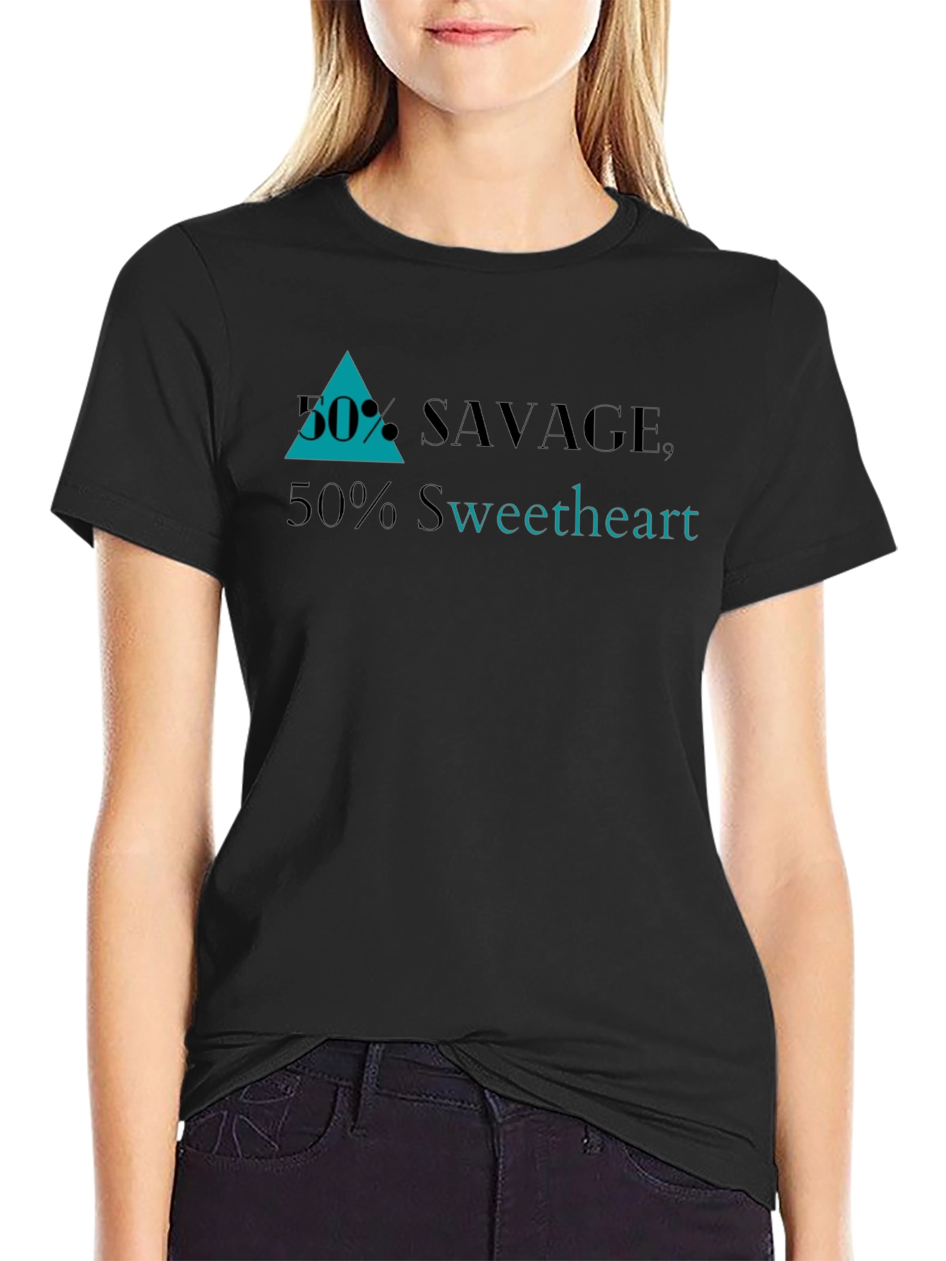 Savage Sweetheart Graphic Tee - Black