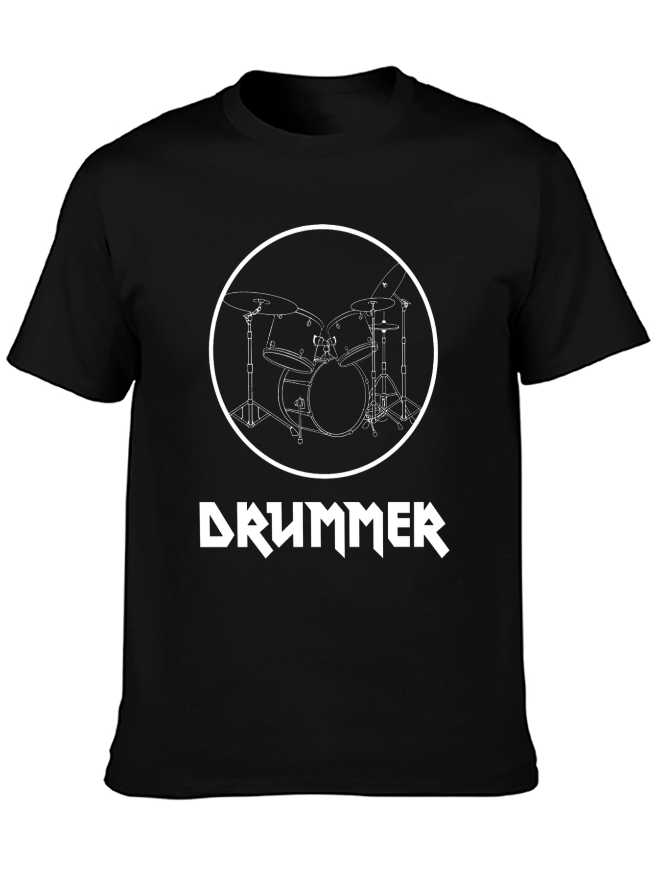 Drummer Graphic Tee - Black Music Lover Shirt