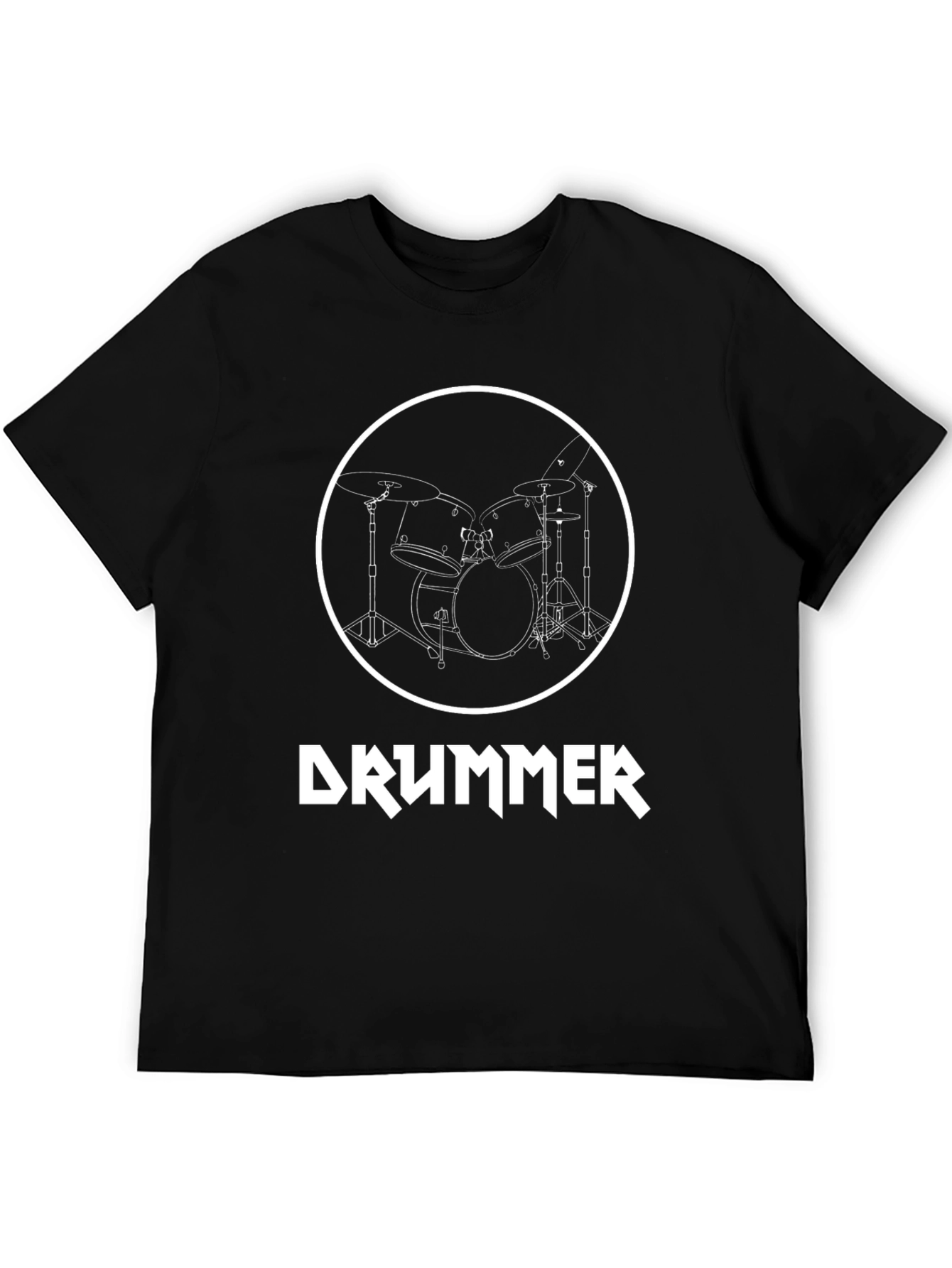 Drummer Graphic Tee - Black Music Lover Shirt