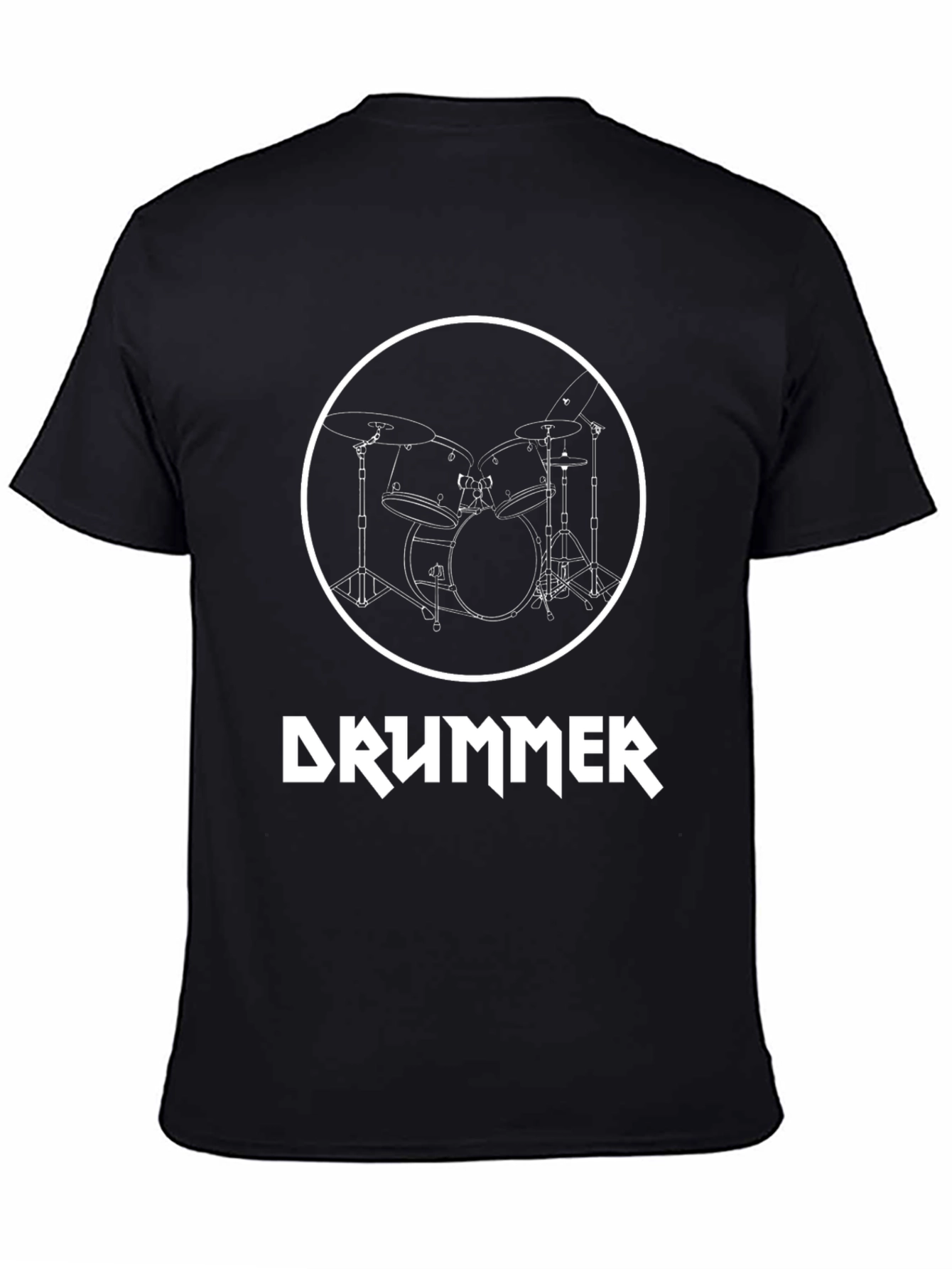 Drummer Graphic Tee - Black Music Lover Shirt