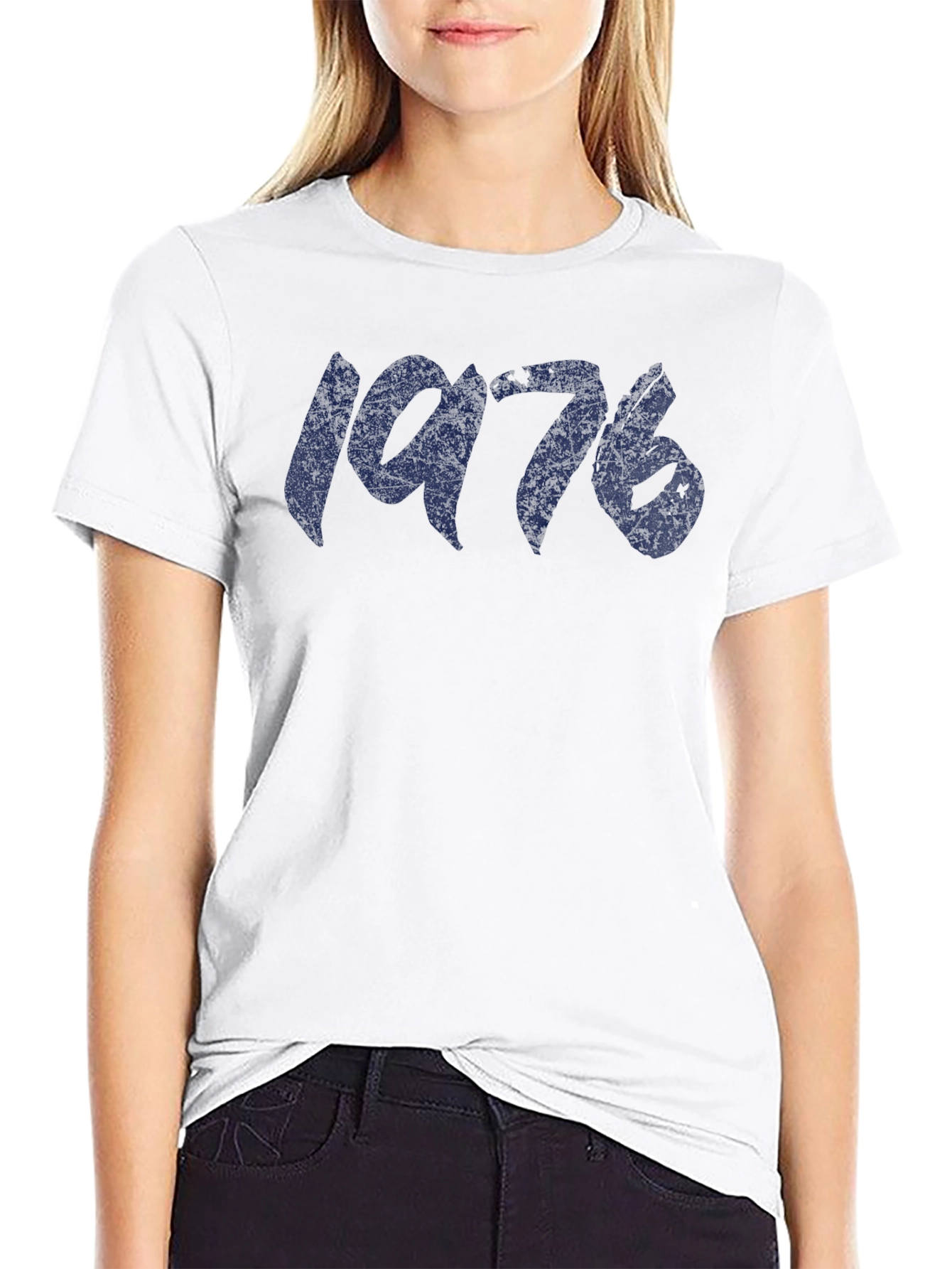 1976 Graphic Tee - Black Cotton T-Shirt
