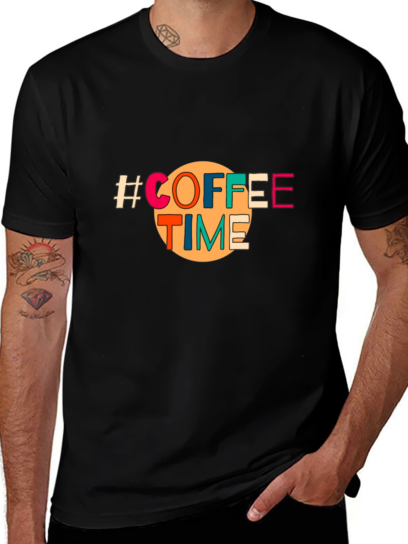 Coffee Time Graphic Tee - Unisex Black T-Shirt