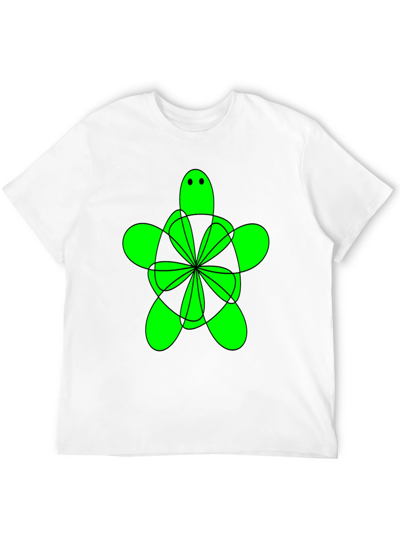 Green Turtle Graphic Tee - Mens Black Shirt