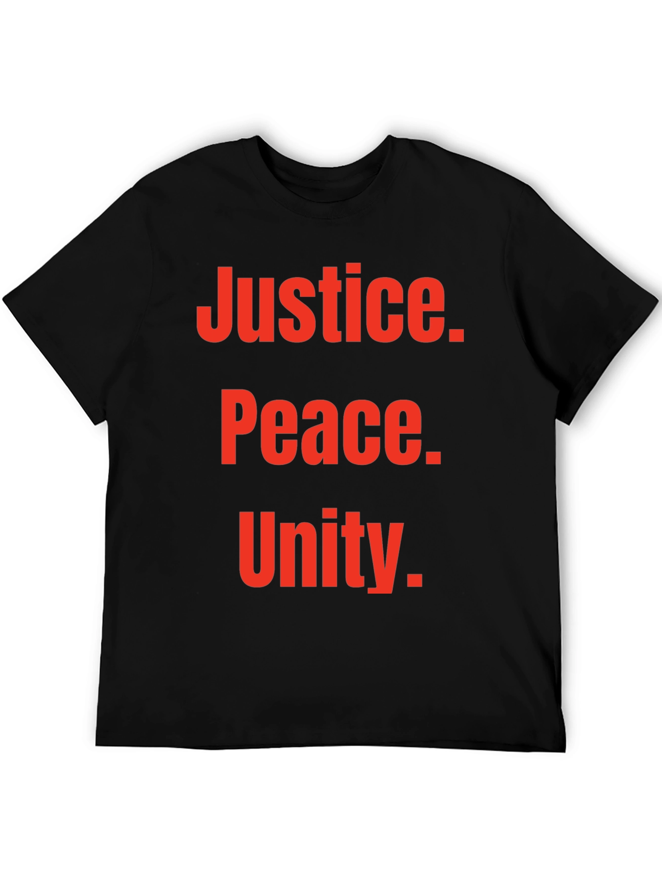 Justice Peace Unity Graphic Tee - Black