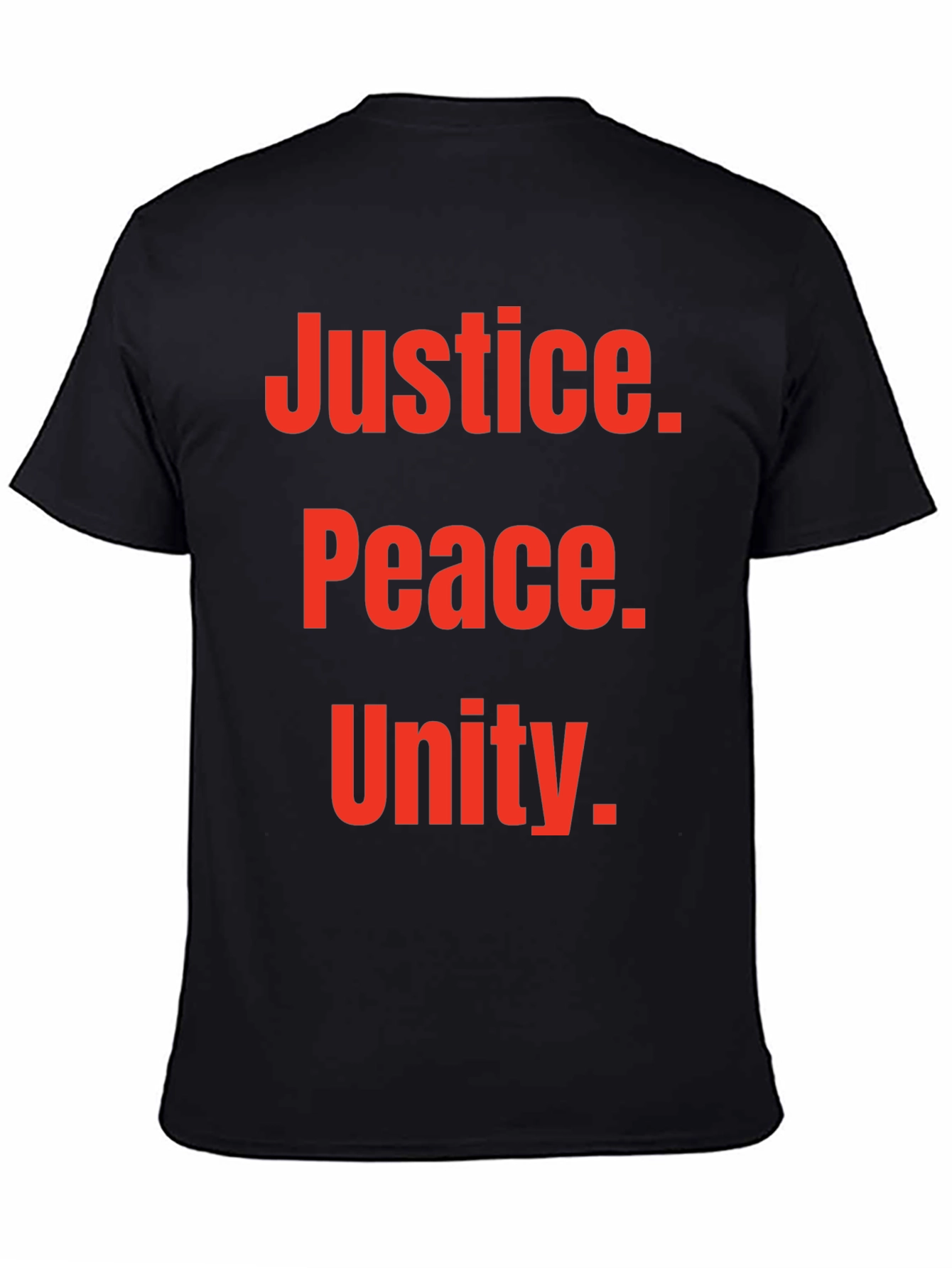 Justice Peace Unity Graphic Tee - Black