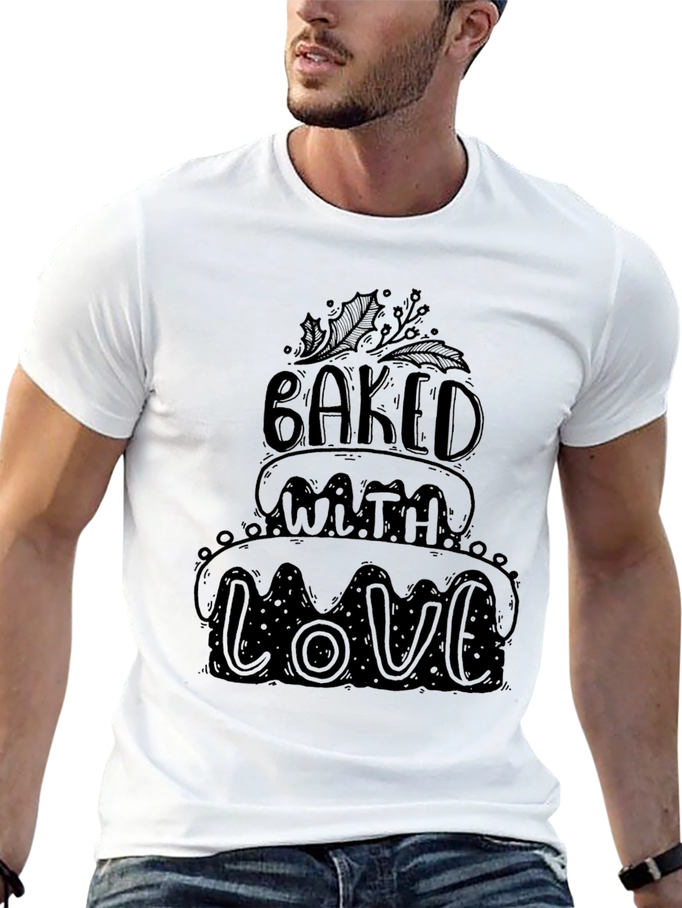 Baked with Love T-Shirt - Festive Holiday Baking Tee