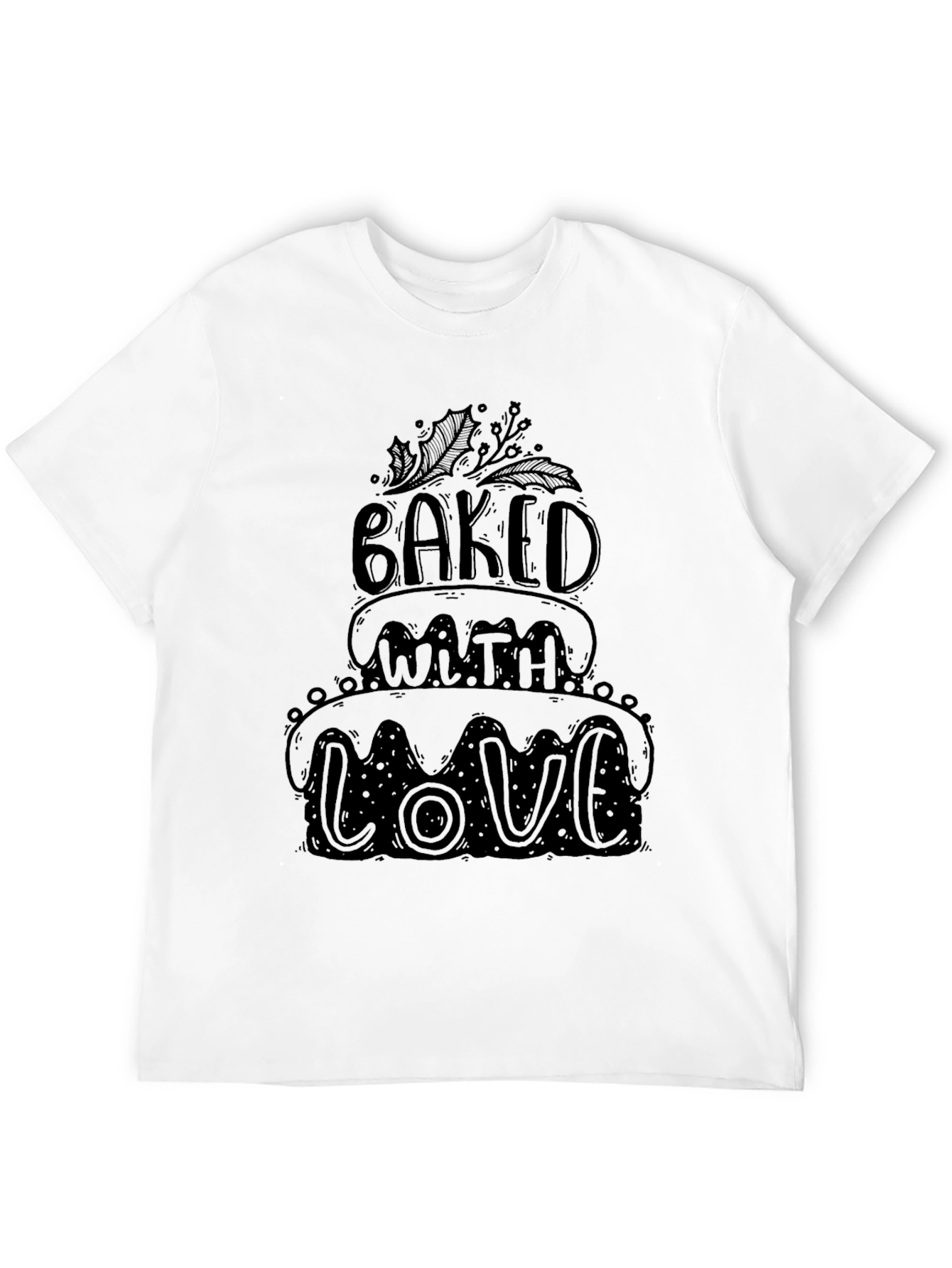 Baked with Love T-Shirt - Festive Holiday Baking Tee
