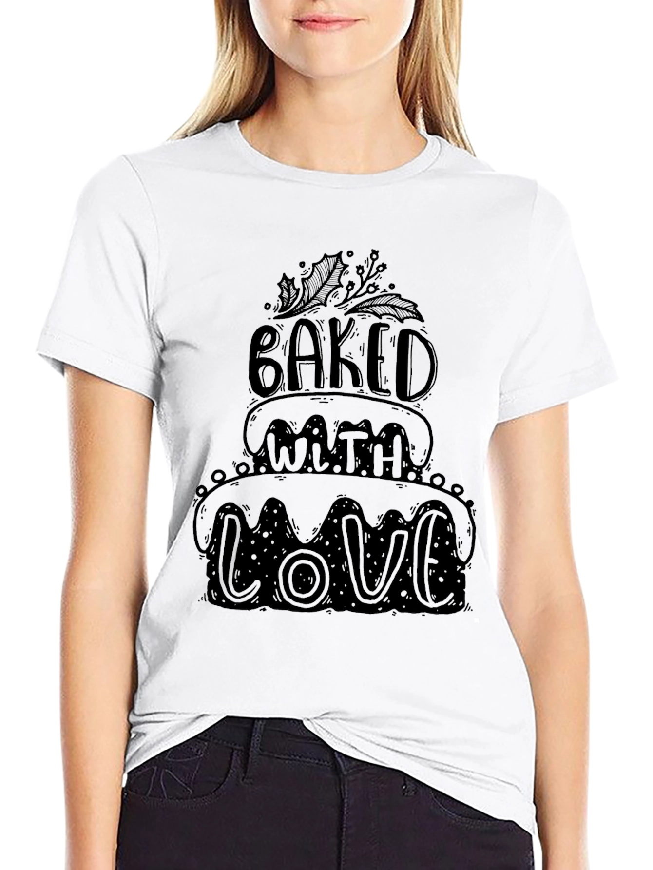 Baked with Love T-Shirt - Festive Holiday Baking Tee