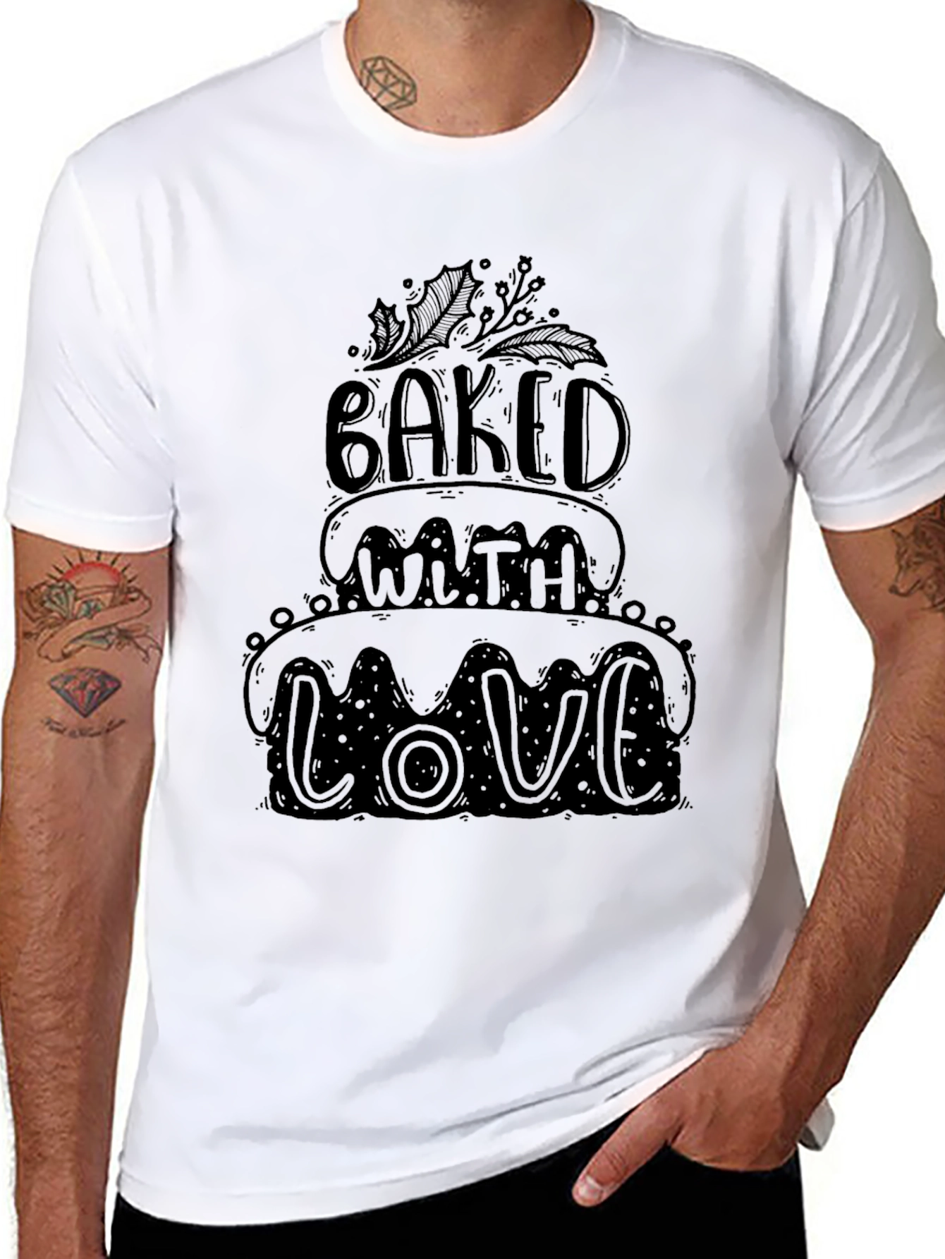 Baked with Love T-Shirt - Festive Holiday Baking Tee
