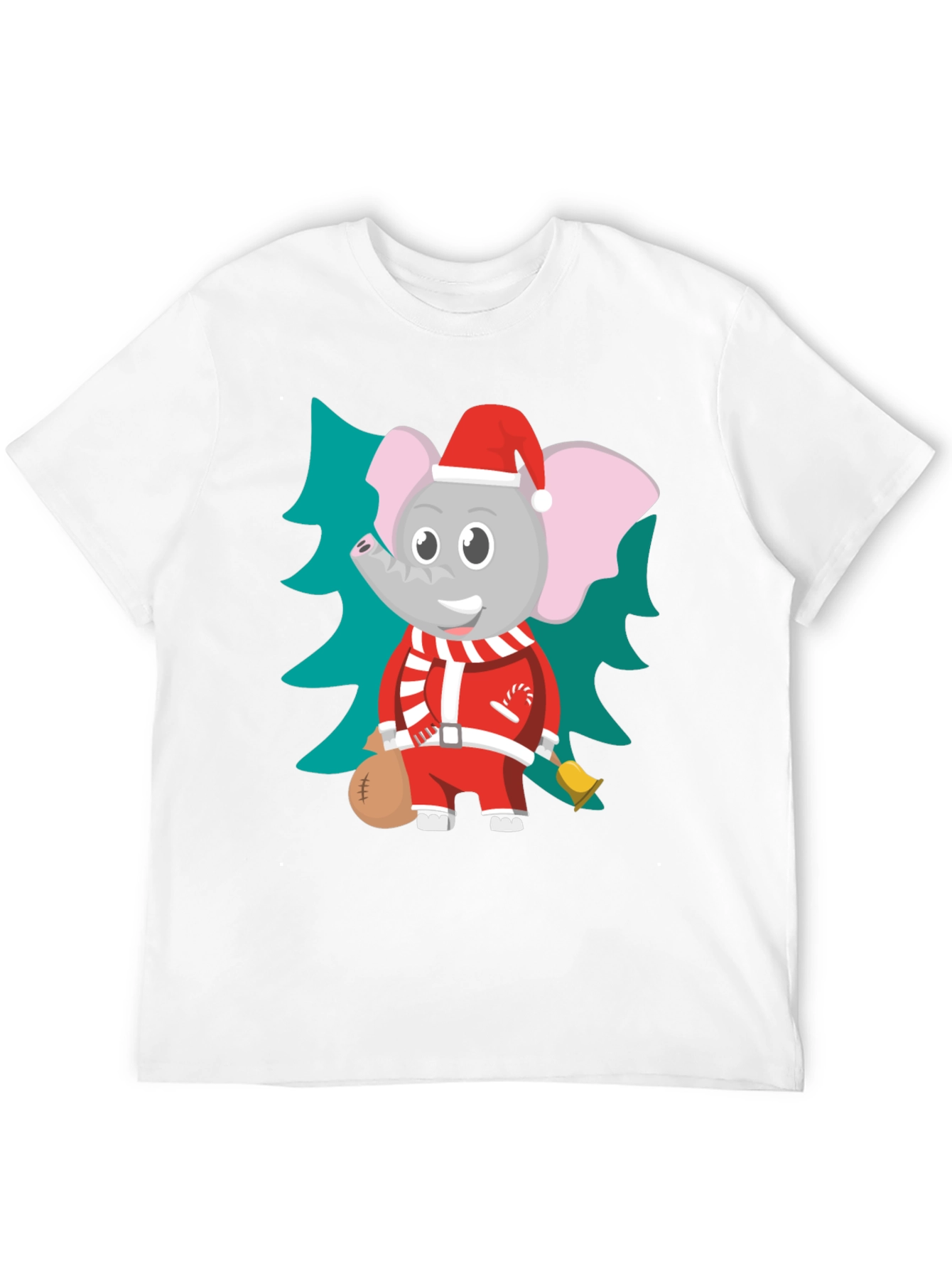 Holiday Elephant T-Shirt Christmas Tee Cute Animal Shirt