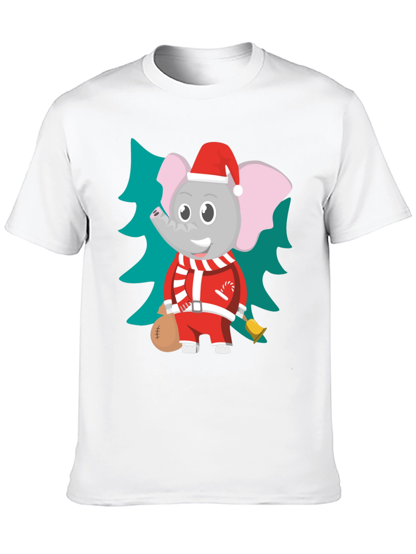 Holiday Elephant T-Shirt Christmas Tee Cute Animal Shirt