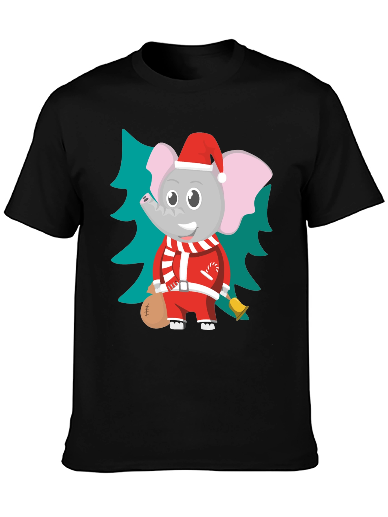 Holiday Elephant T-Shirt Christmas Tee Cute Animal Shirt