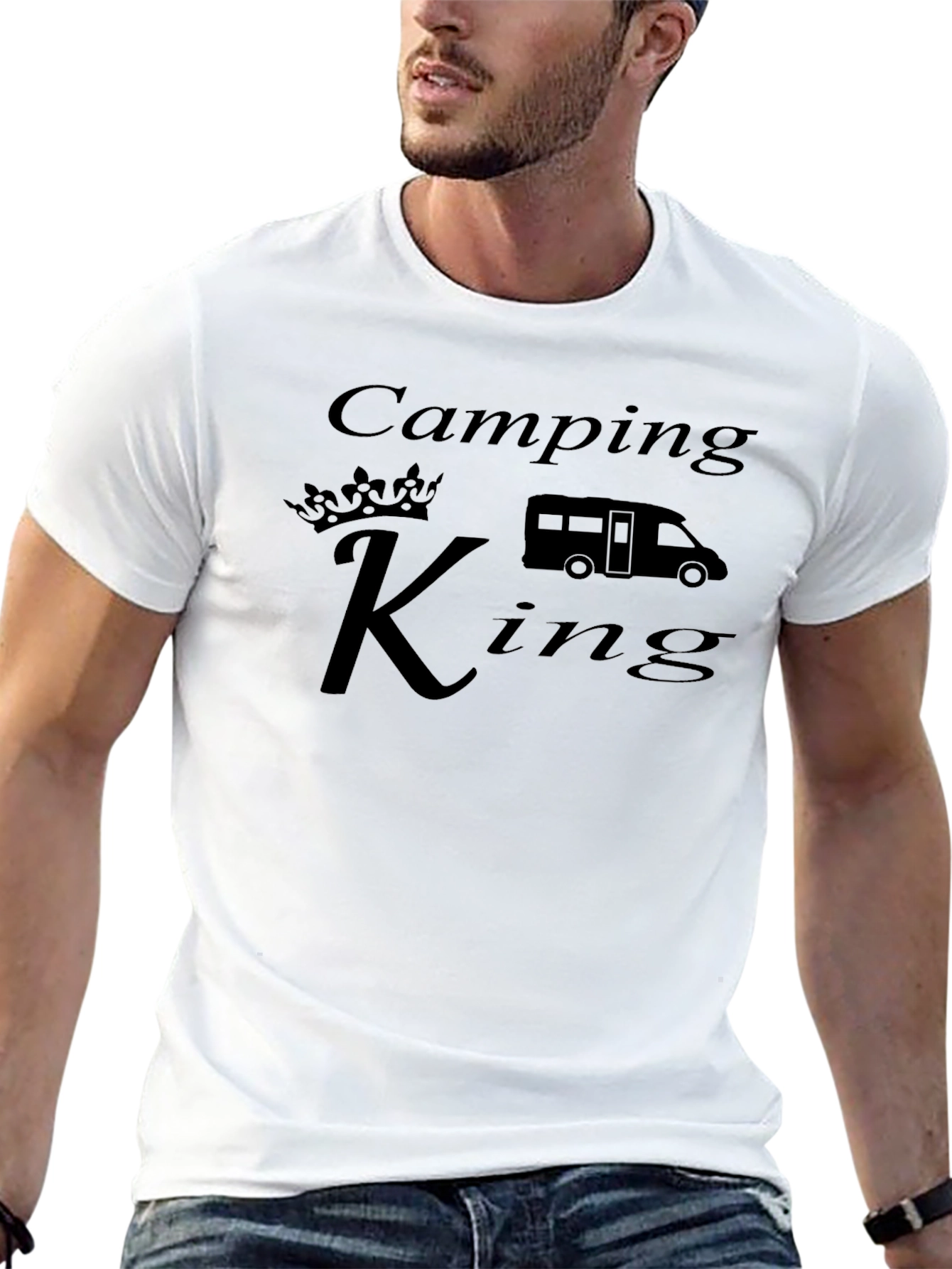 Camping King T-Shirt RV Camper Graphic Tee