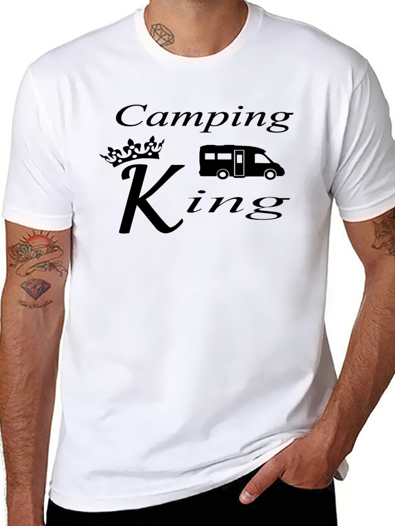 Camping King T-Shirt RV Camper Graphic Tee