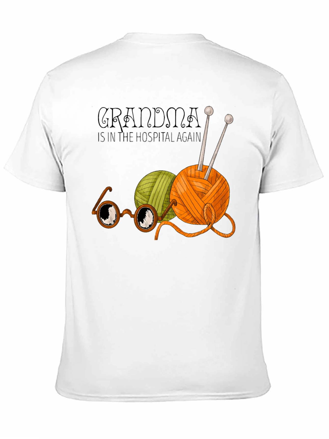Grandma Hospital Again Funny Knit T-Shirt