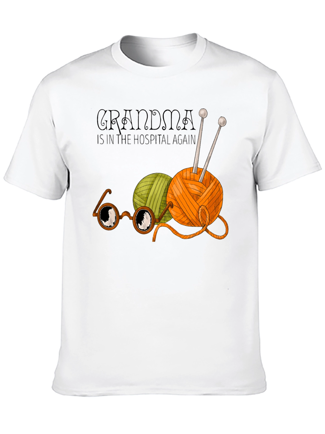 Grandma Hospital Again Funny Knit T-Shirt