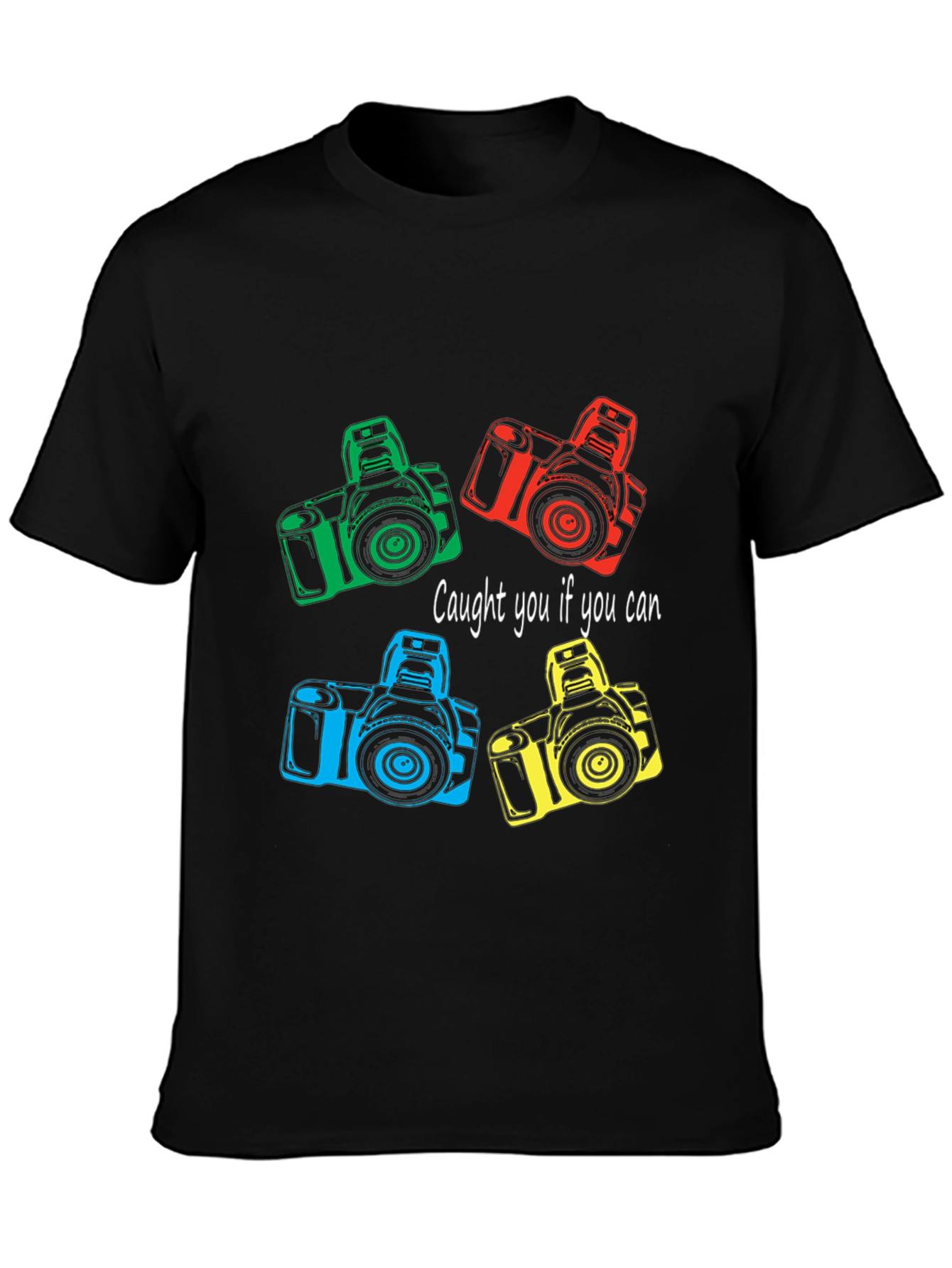 Caught You Camera Graphic Tee - Black