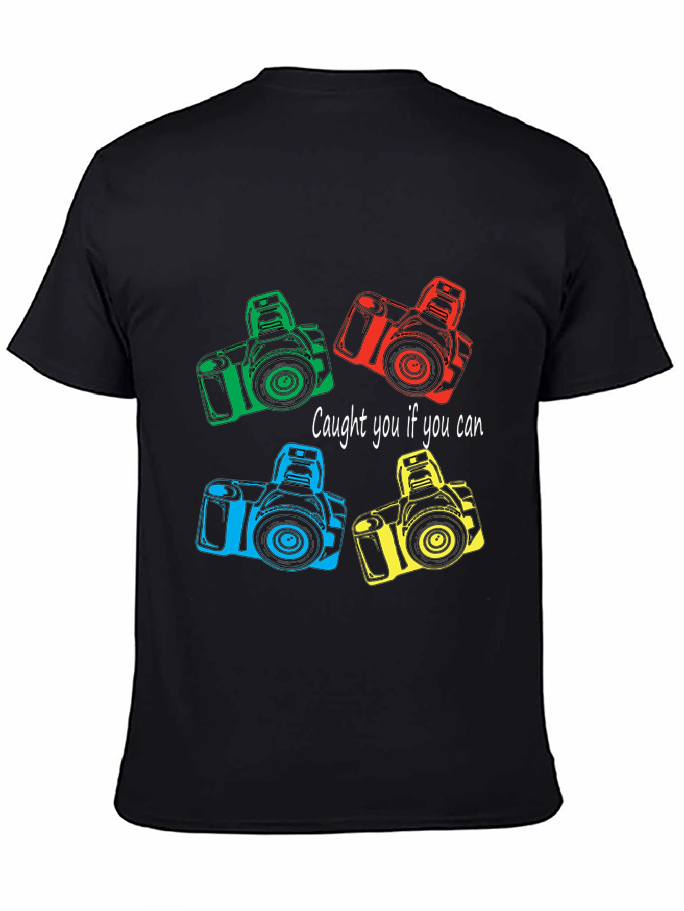 Caught You Camera Graphic Tee - Black