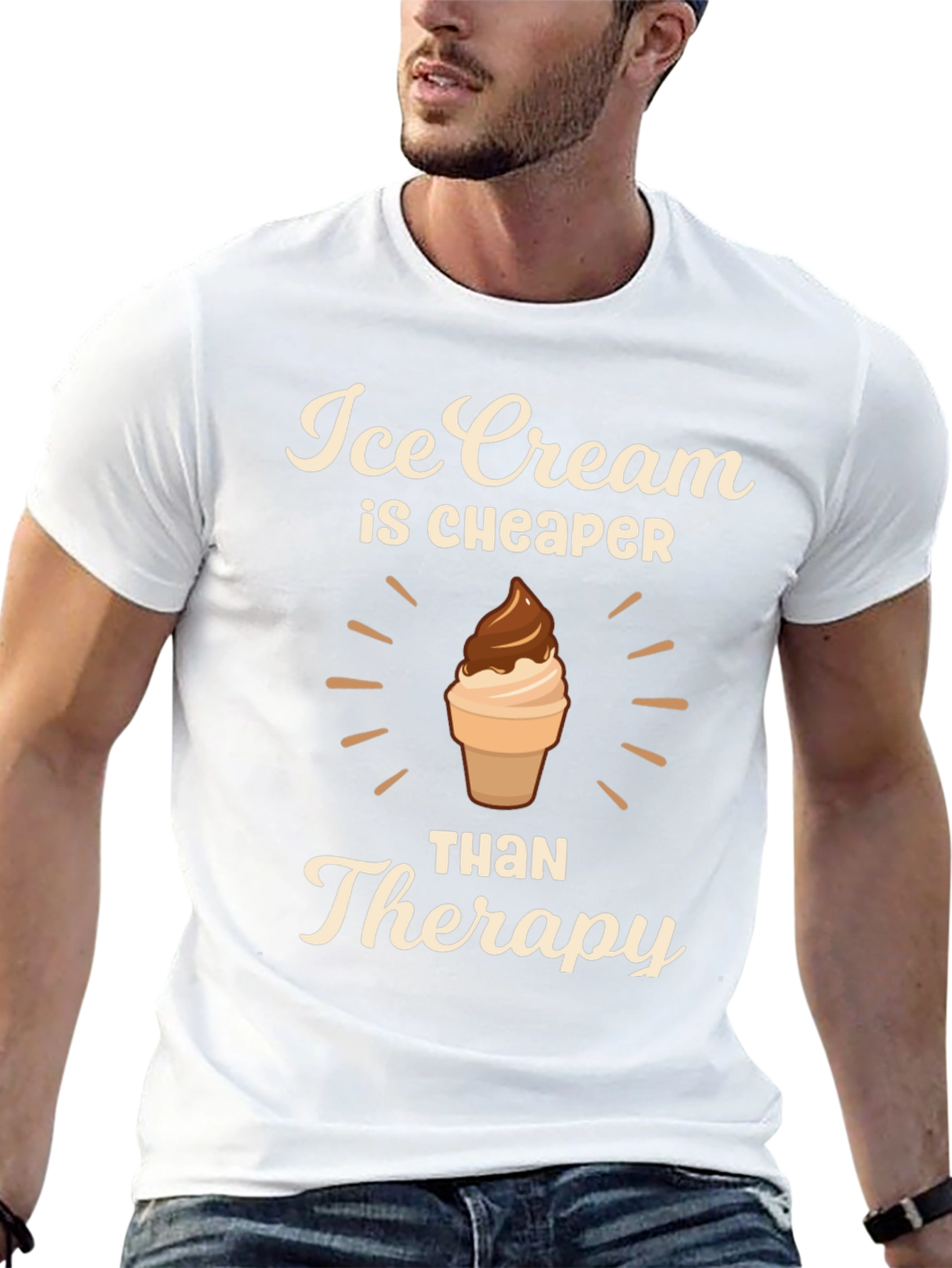 Ice Cream Cheaper Than Therapy Graphic Tee