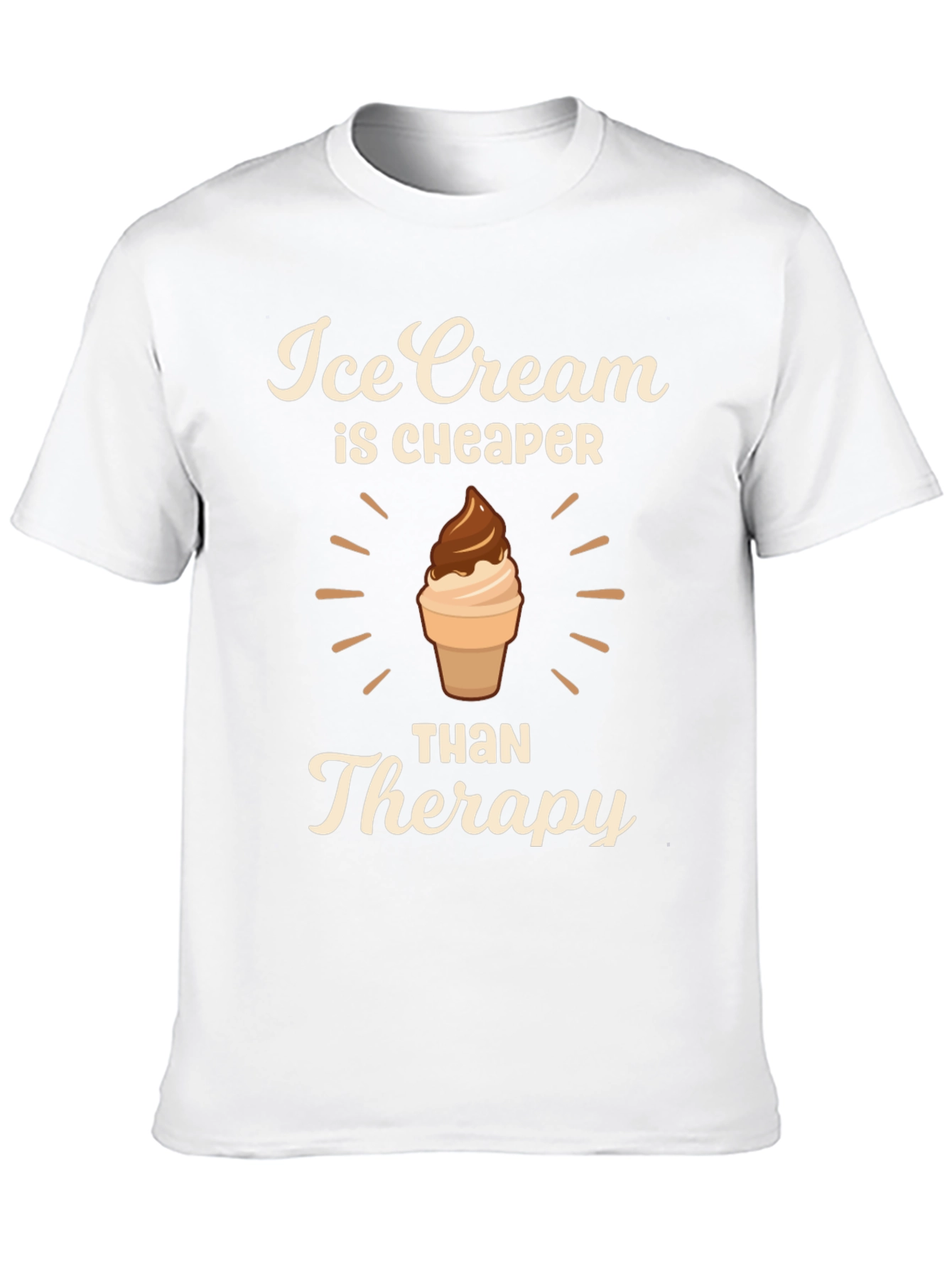 Ice Cream Cheaper Than Therapy Graphic Tee
