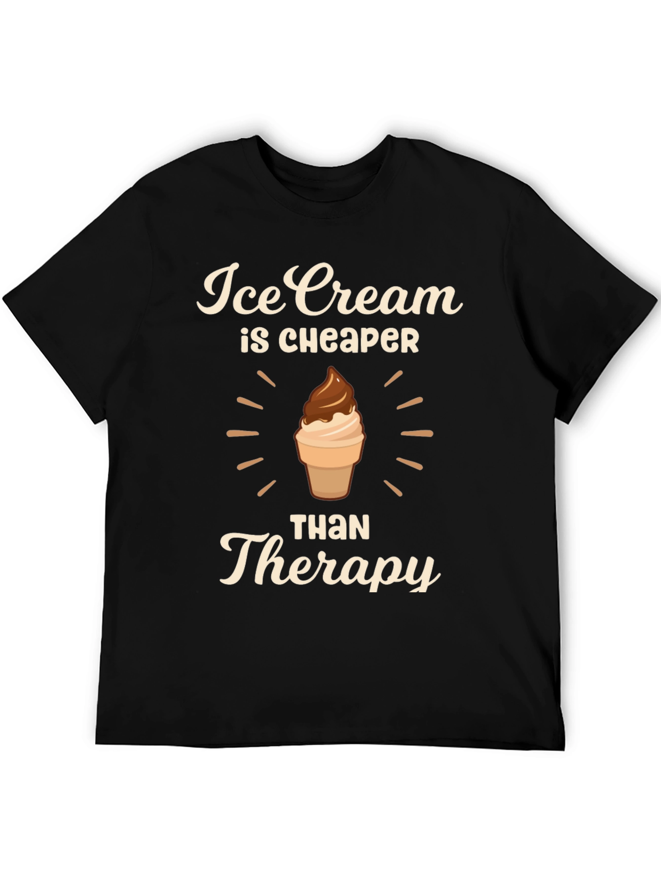 Ice Cream Cheaper Than Therapy Graphic Tee