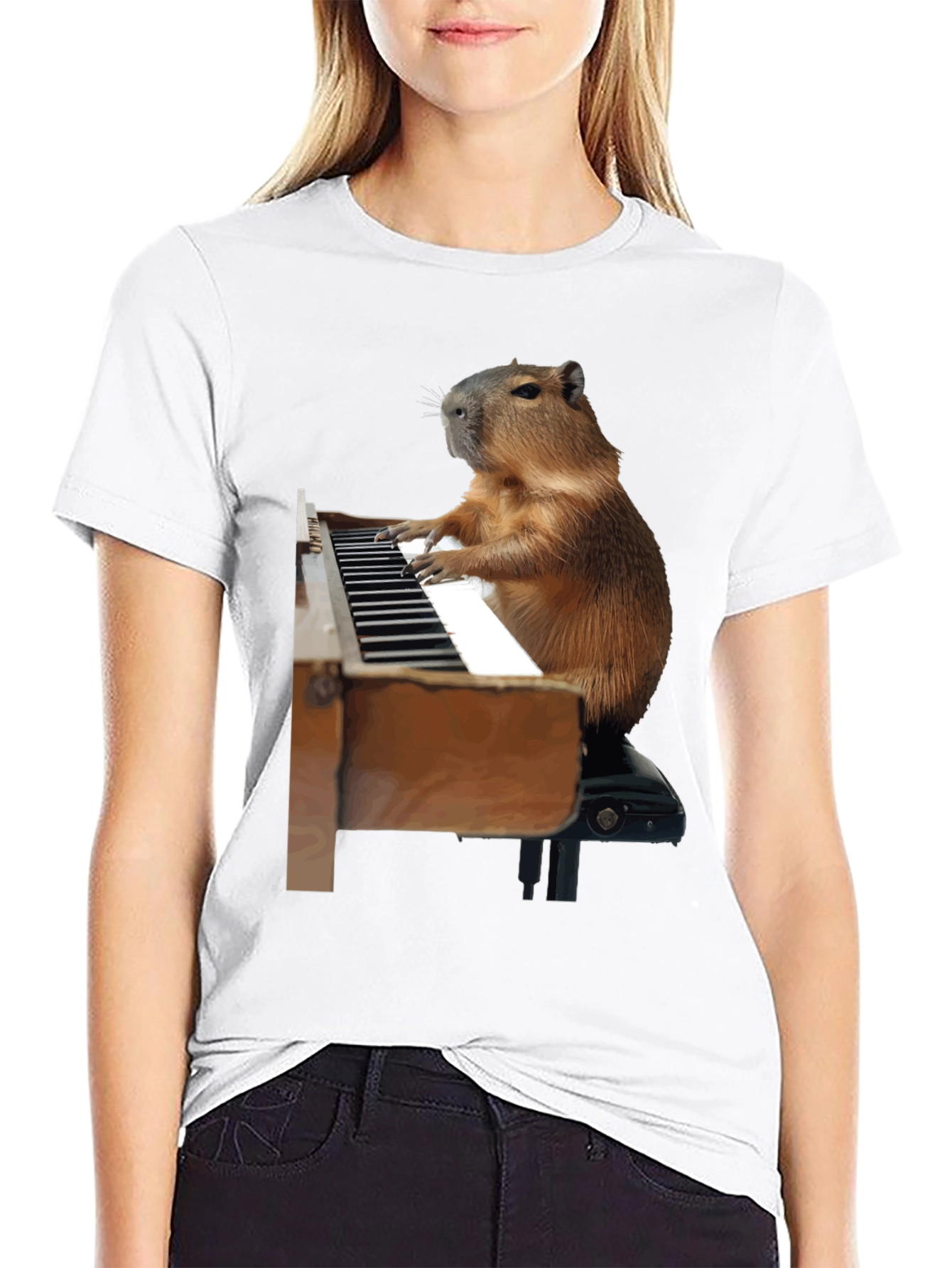 Capybara Piano T-Shirt