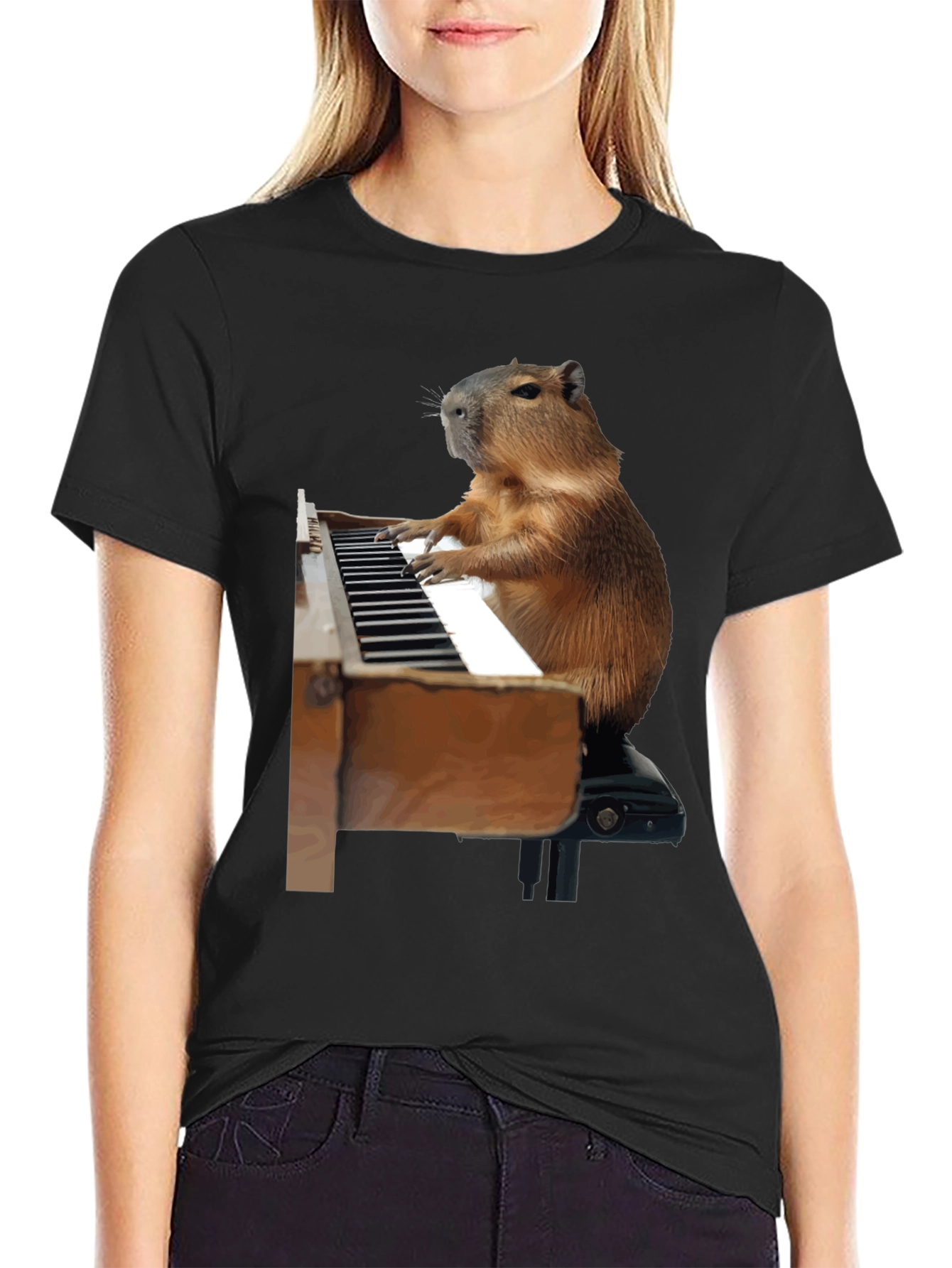 Capybara Piano T-Shirt