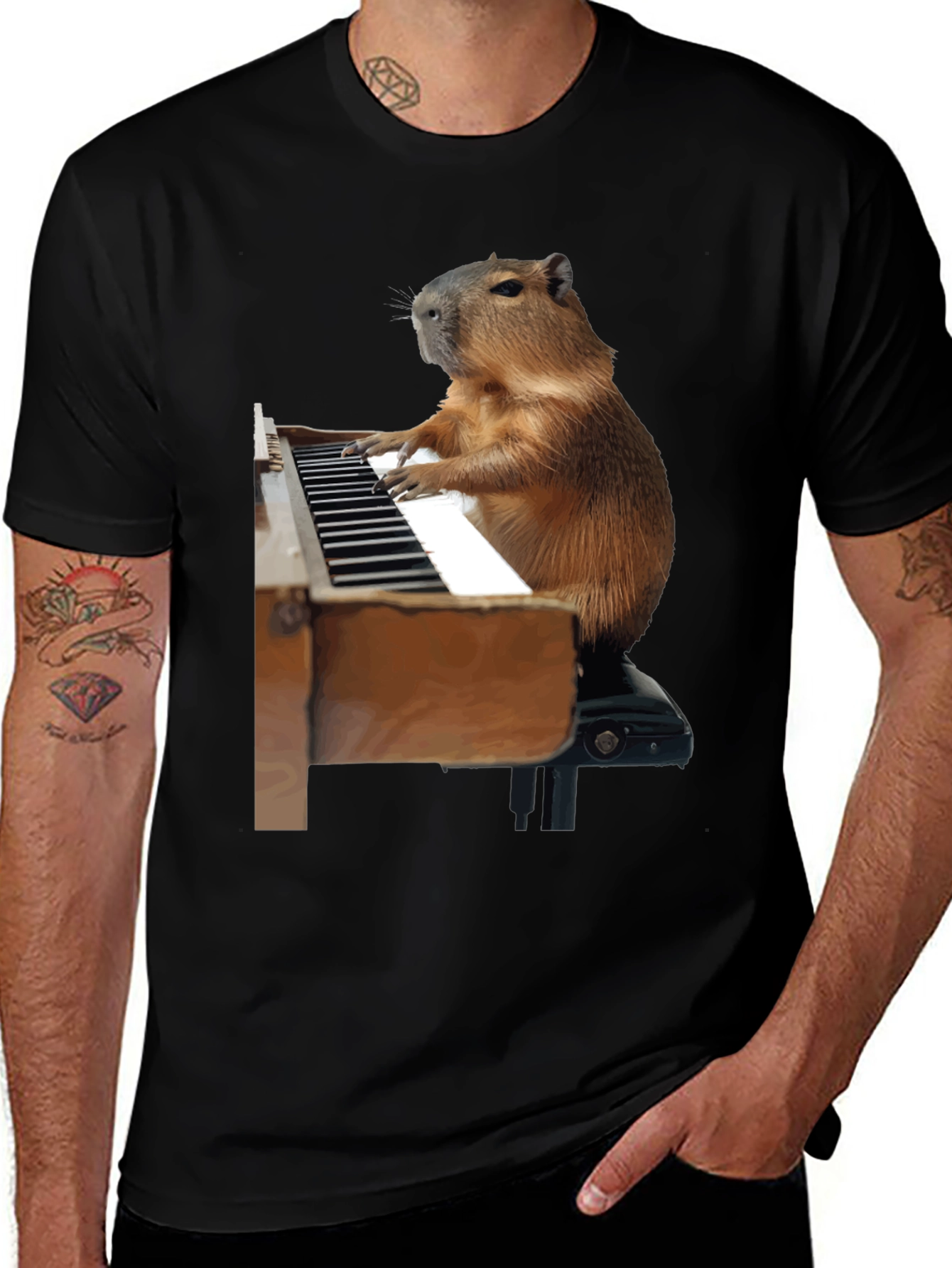 Capybara Piano T-Shirt