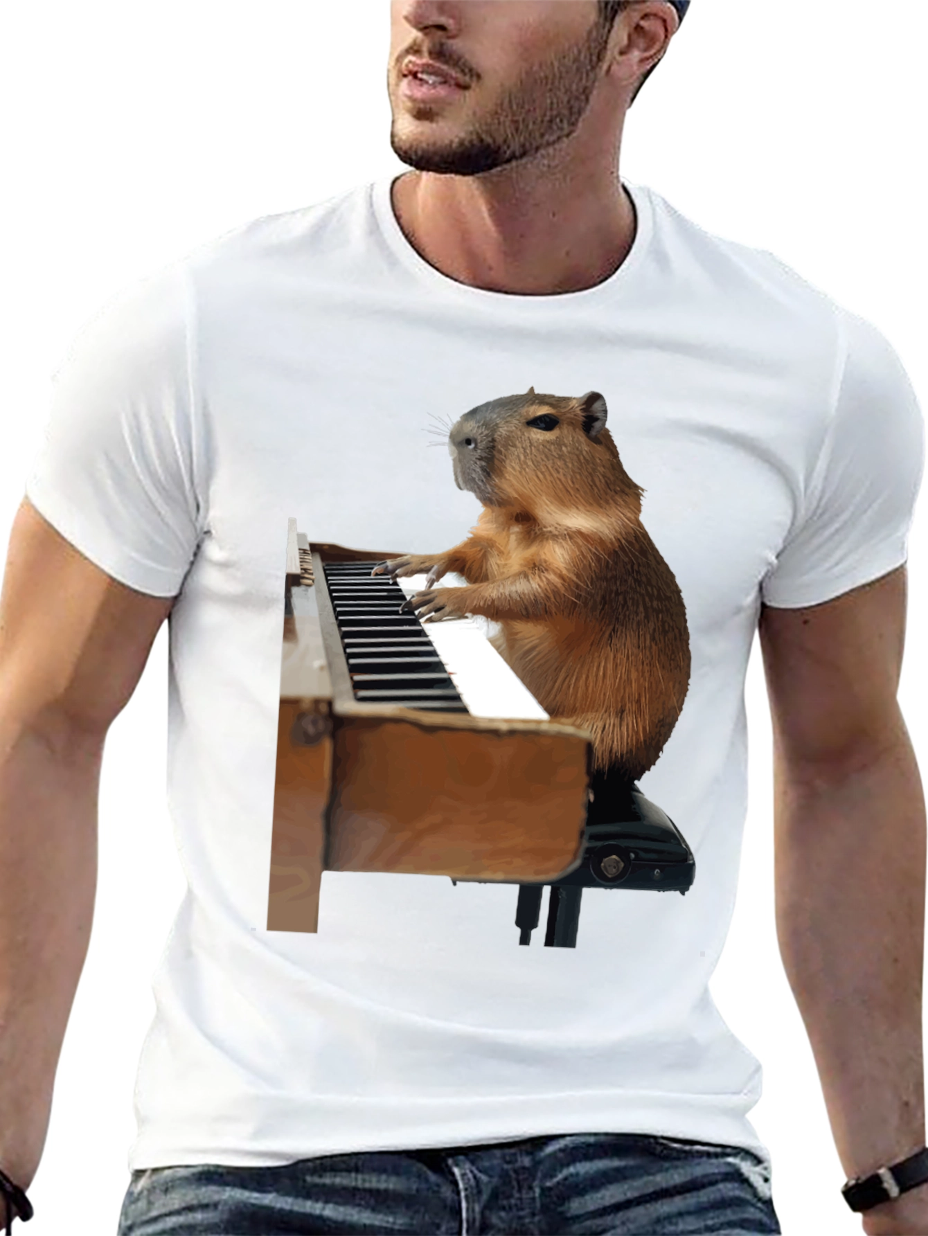 Capybara Piano T-Shirt