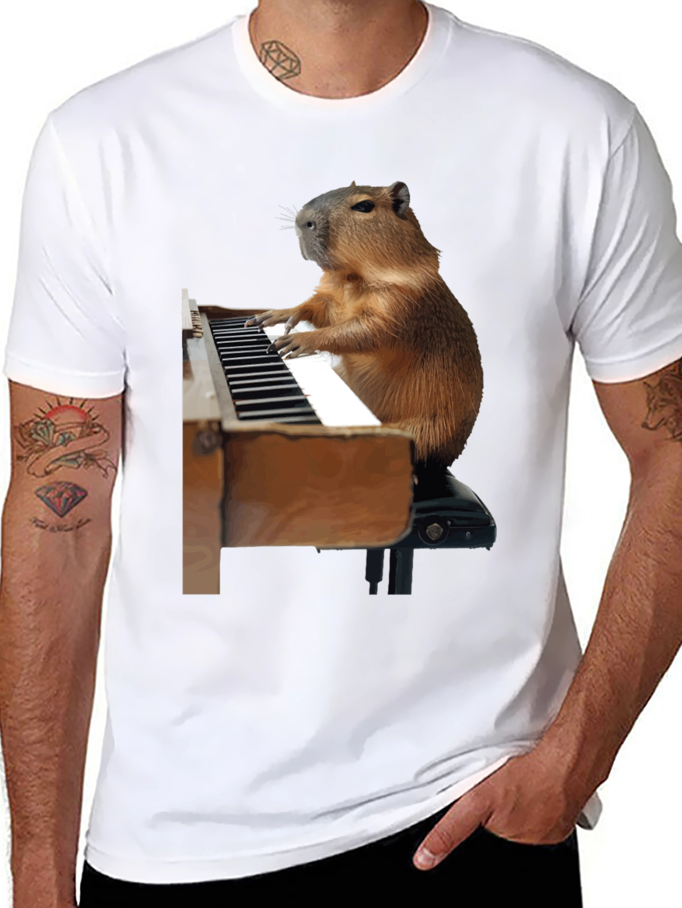 Capybara Piano T-Shirt