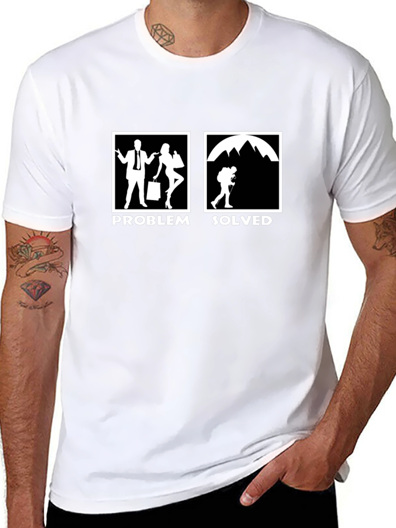Problem Solved Hiking T-Shirt - Funny Outdoor Tee