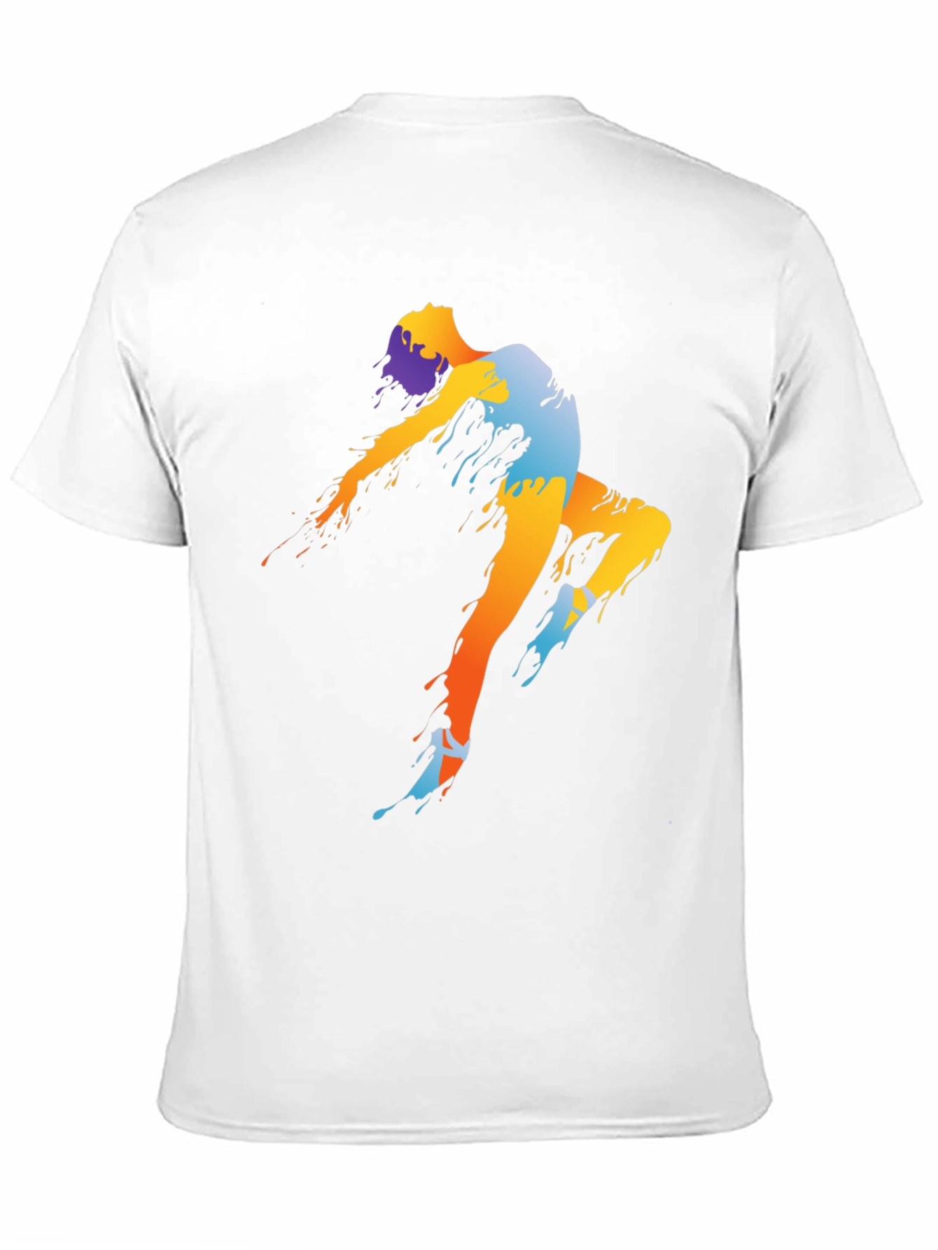 Abstract Dancer Graphic Tee - Black Cotton Shirt
