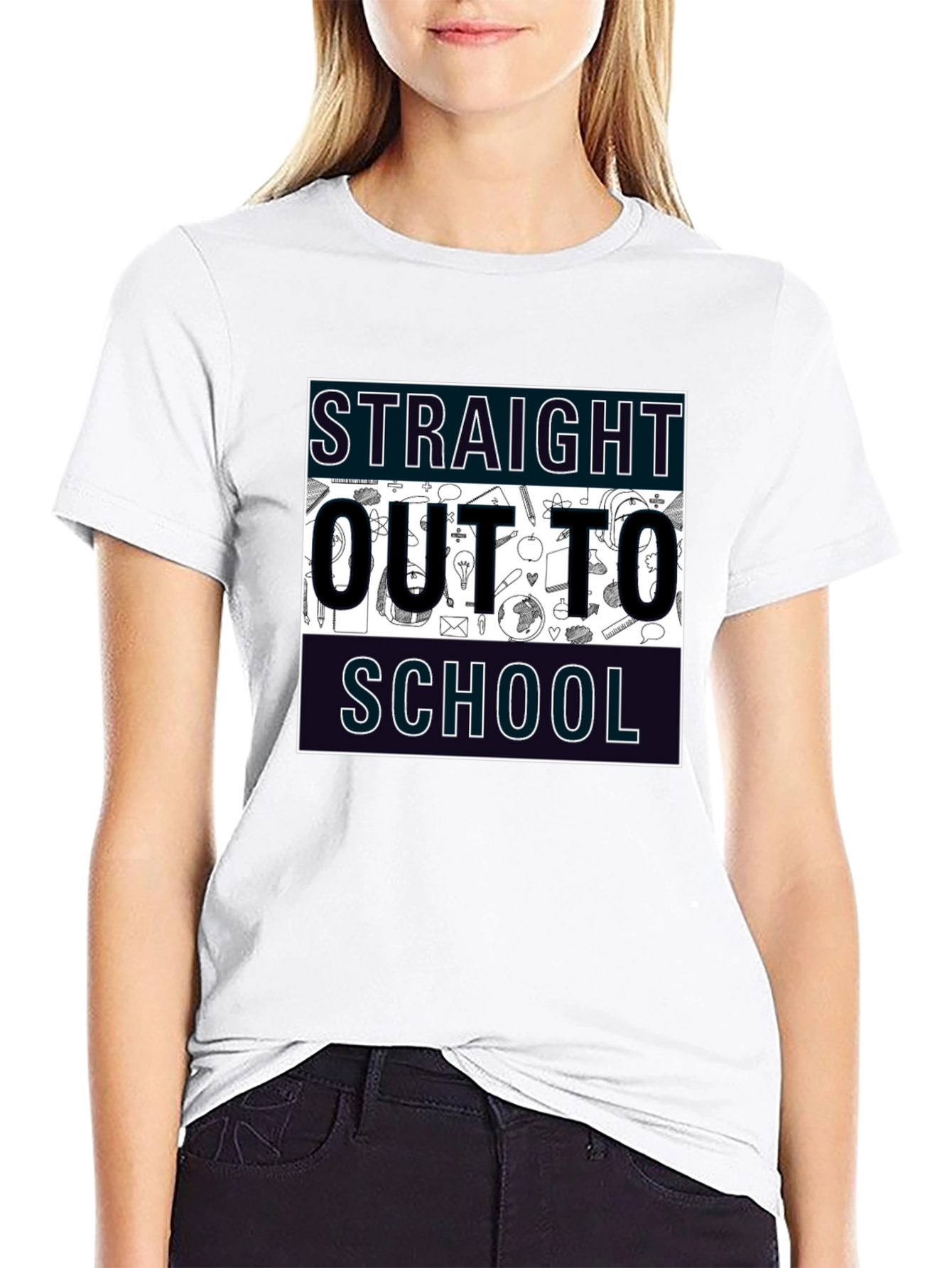 Straight Outta School Graphic Tee - Graduation Gift