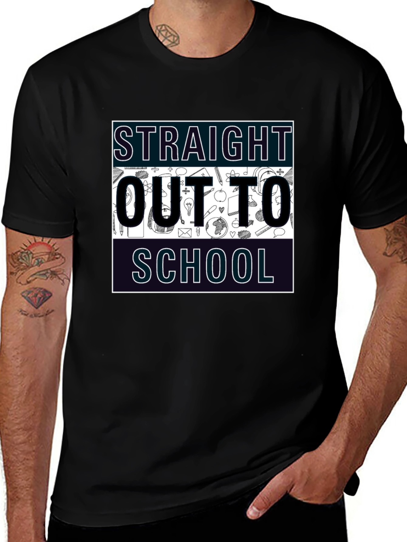 Straight Outta School Graphic Tee - Graduation Gift