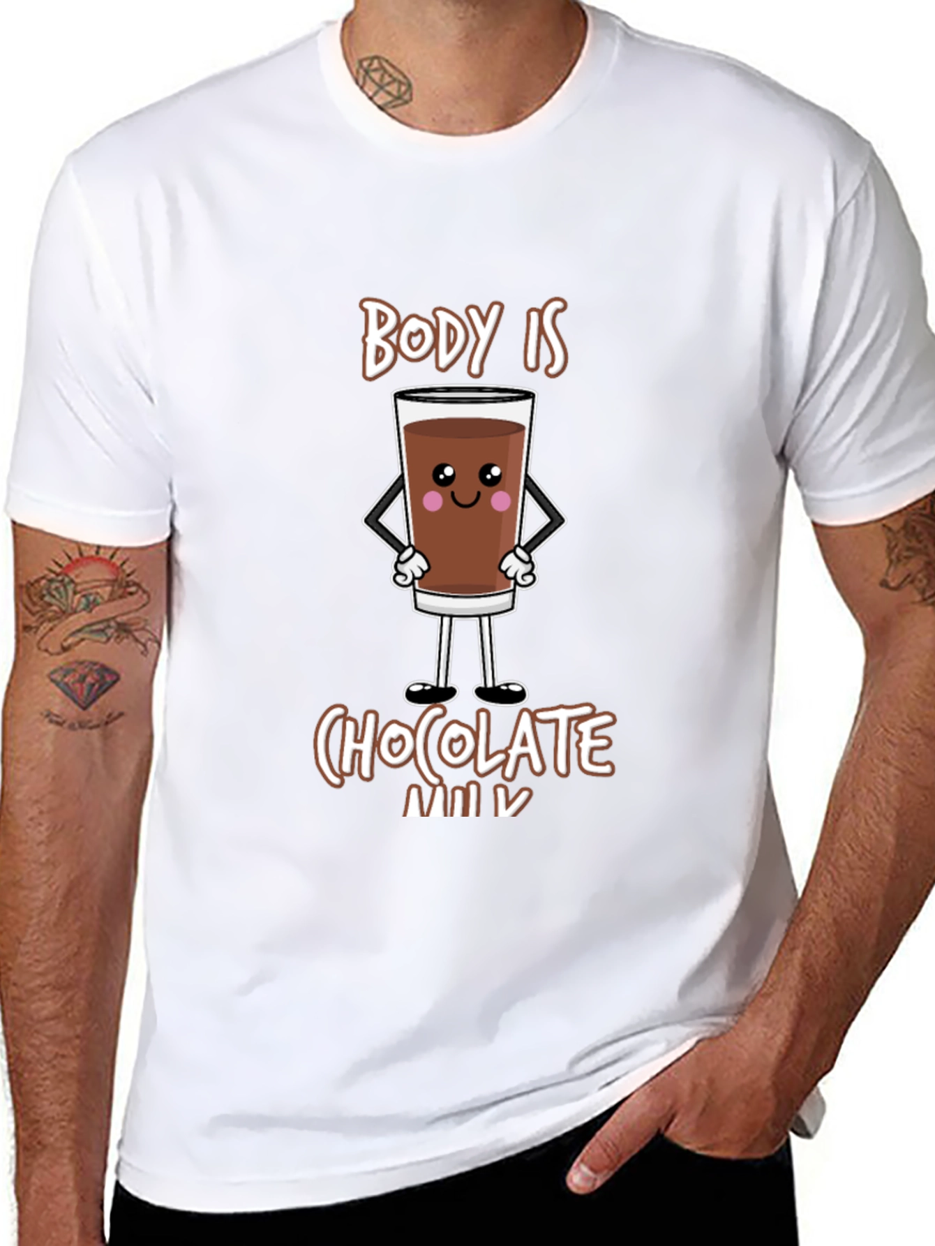 Funny Chocolate Milk Body T-Shirt - Unisex Tee