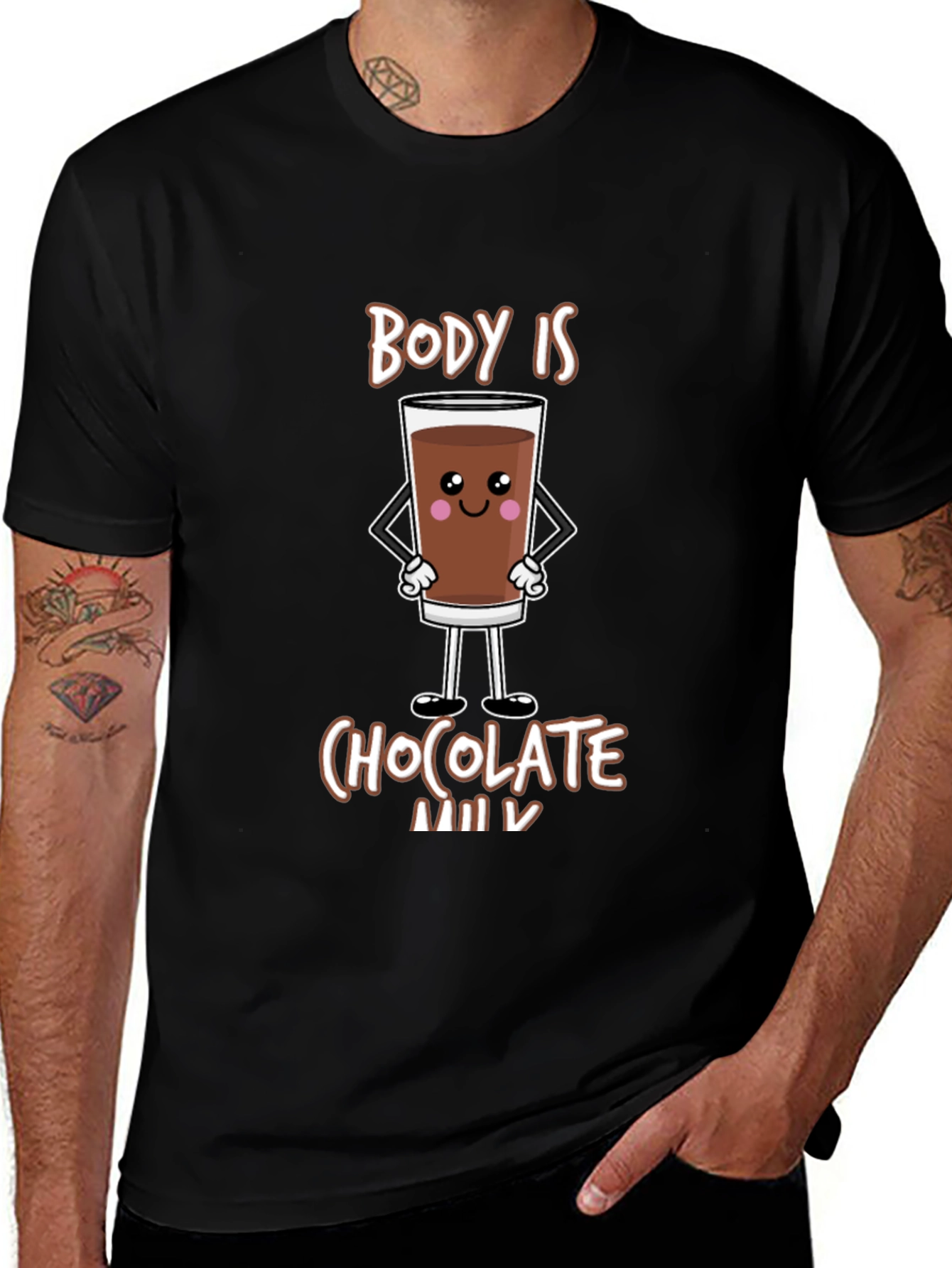 Funny Chocolate Milk Body T-Shirt - Unisex Tee
