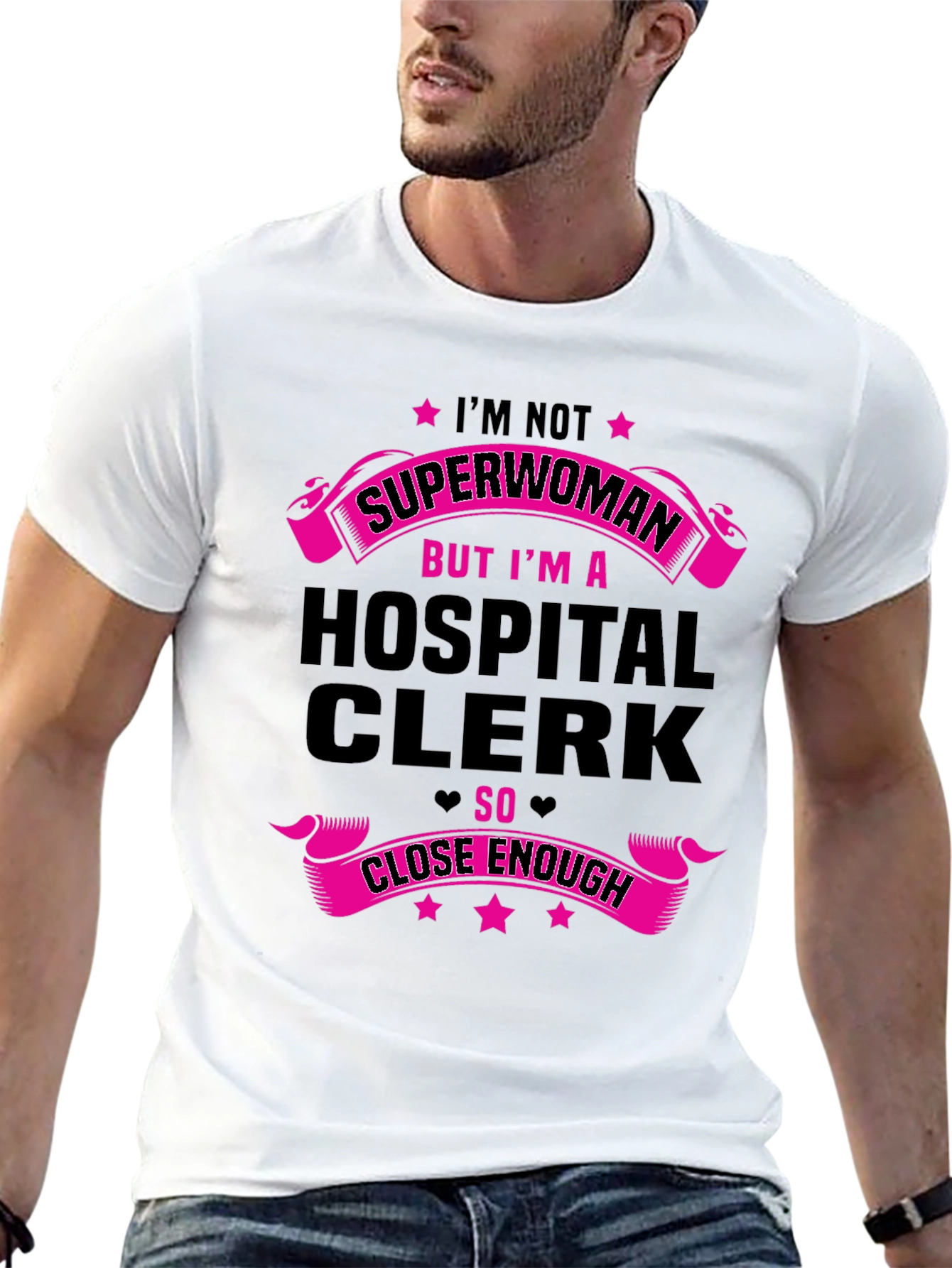 Hospital Clerk Superwoman Graphic Tee