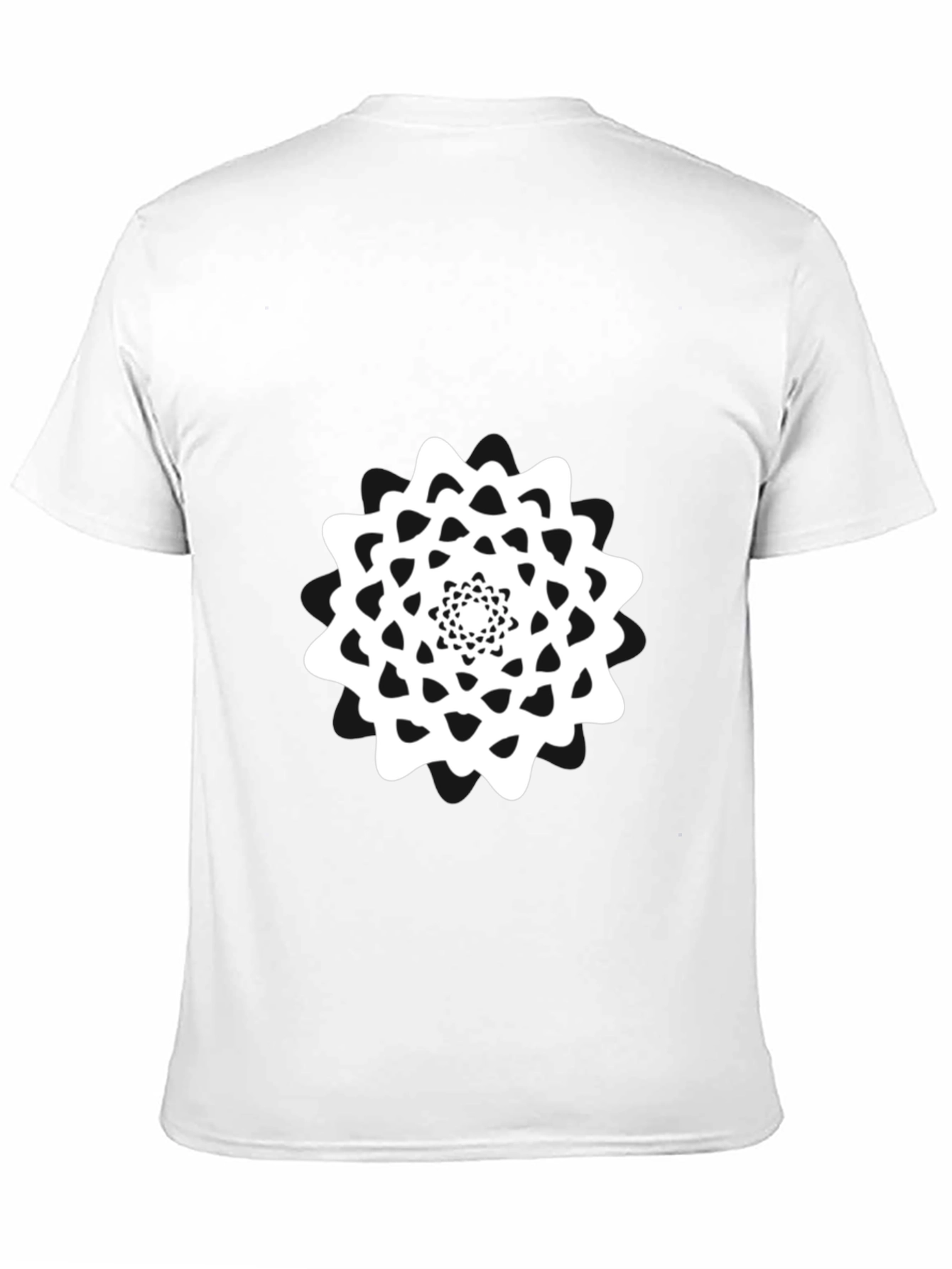 Abstract Mandala Graphic Tee - Black