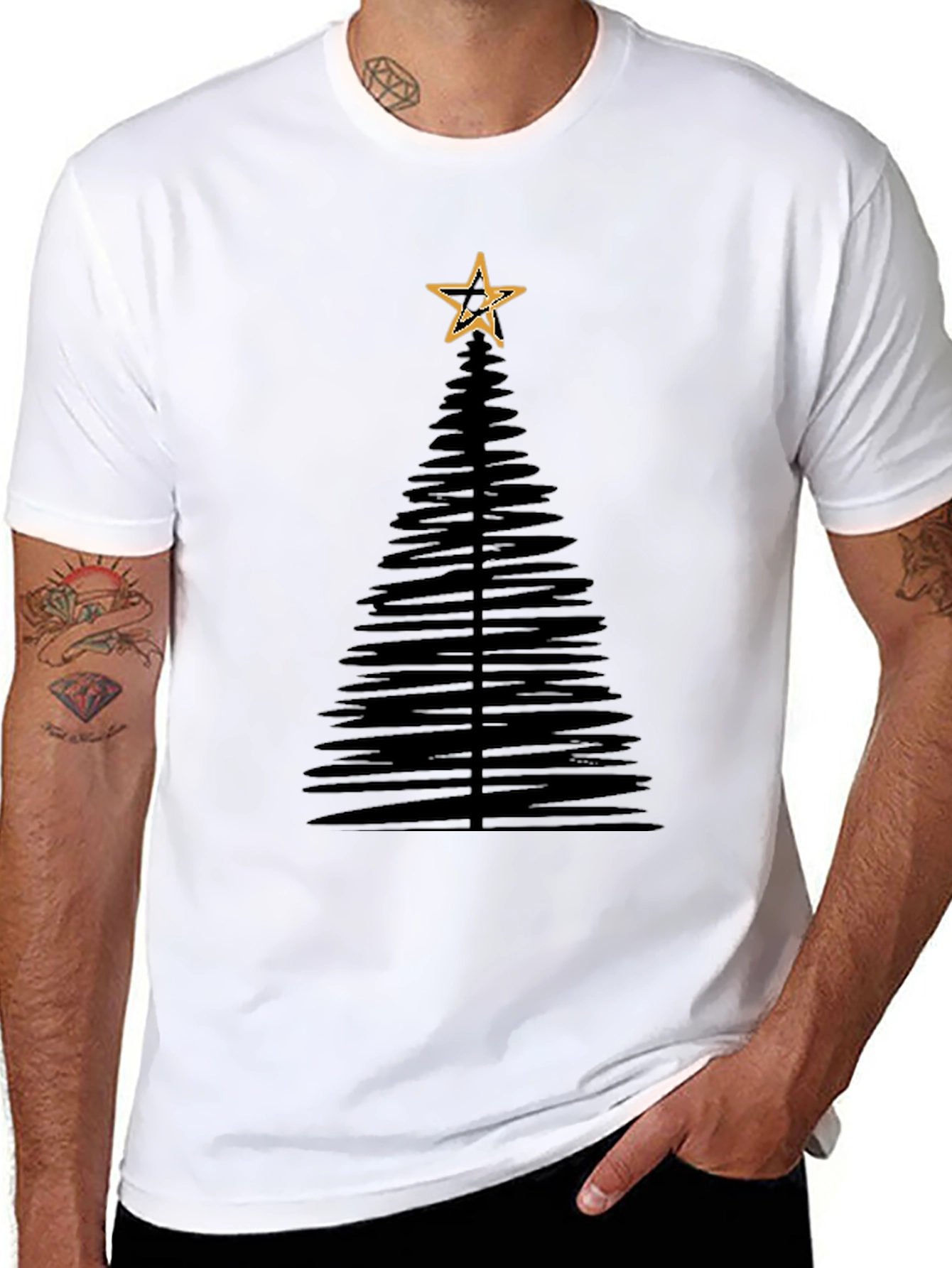 Christmas Tree Graphic Tee - Holiday Style