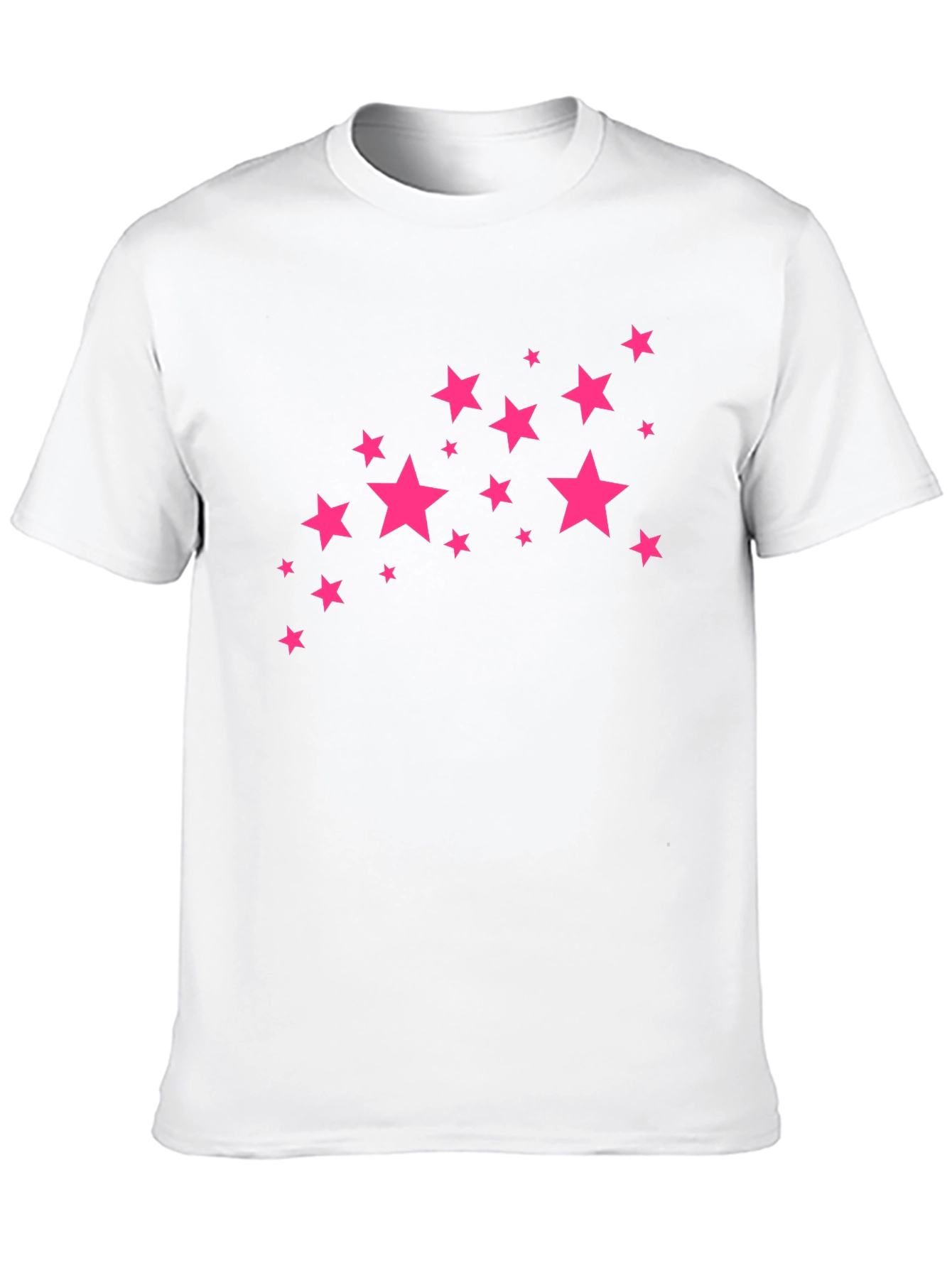 Stylish Black Tee with Pink Star Design
