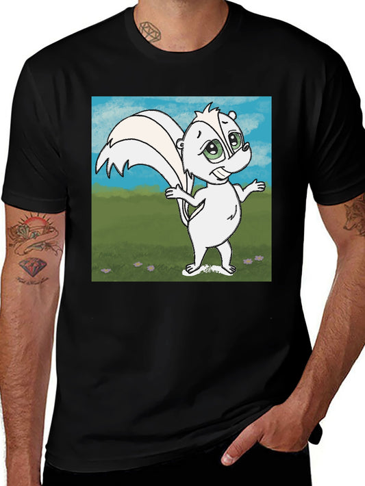 Cartoon Skunk Graphic T-Shirt - Unisex Cotton Tee