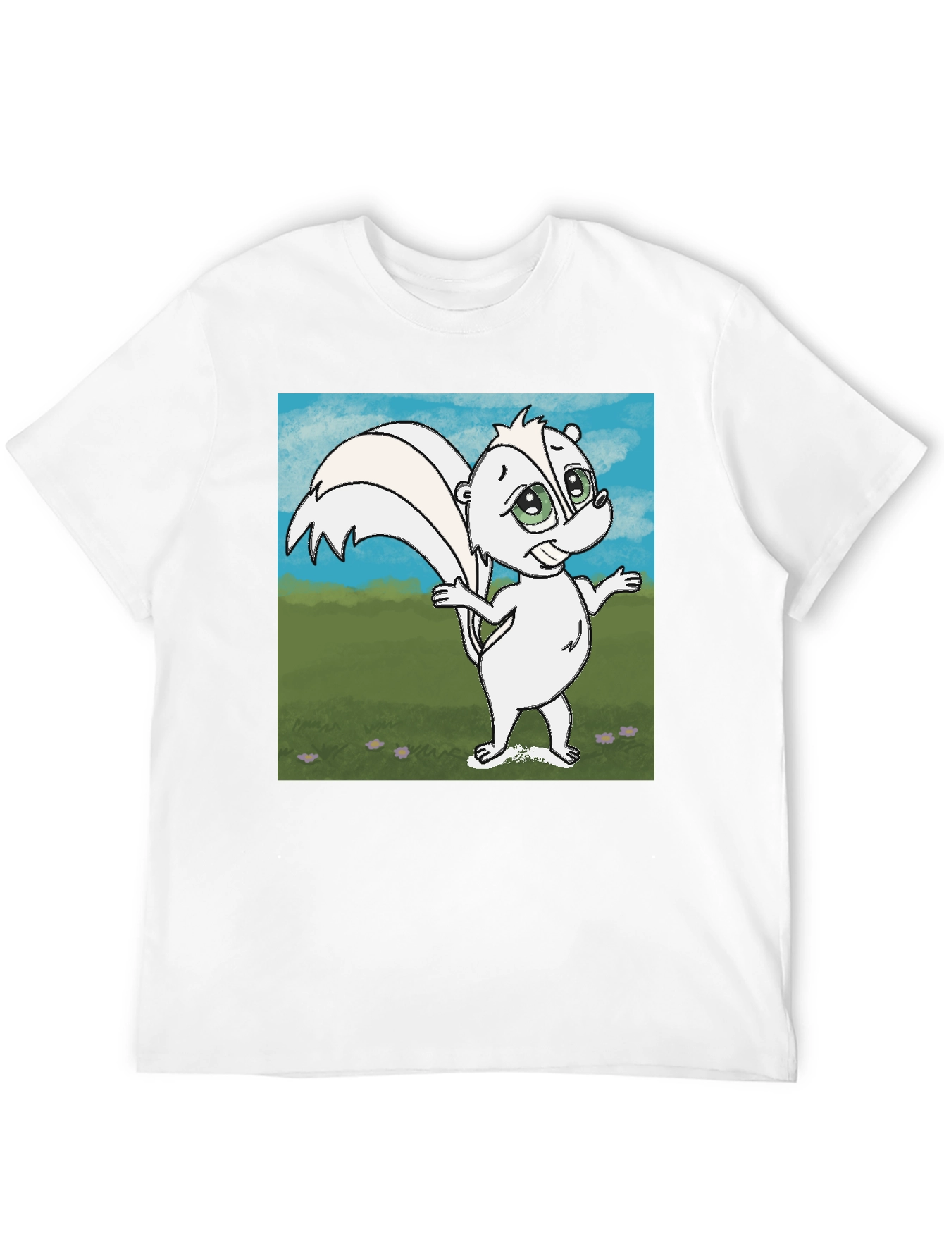 Cartoon Skunk Graphic T-Shirt - Unisex Cotton Tee