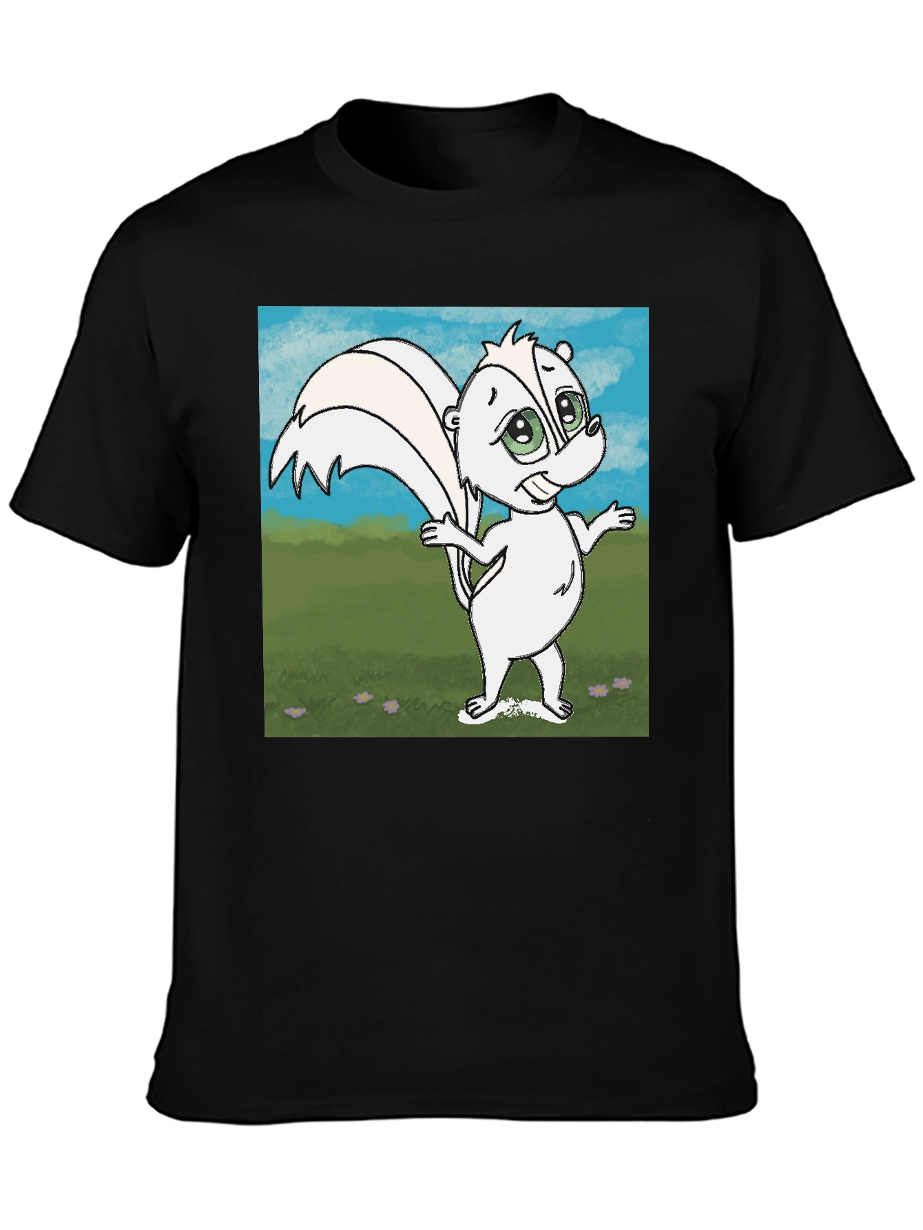 Cartoon Skunk Graphic T-Shirt - Unisex Cotton Tee