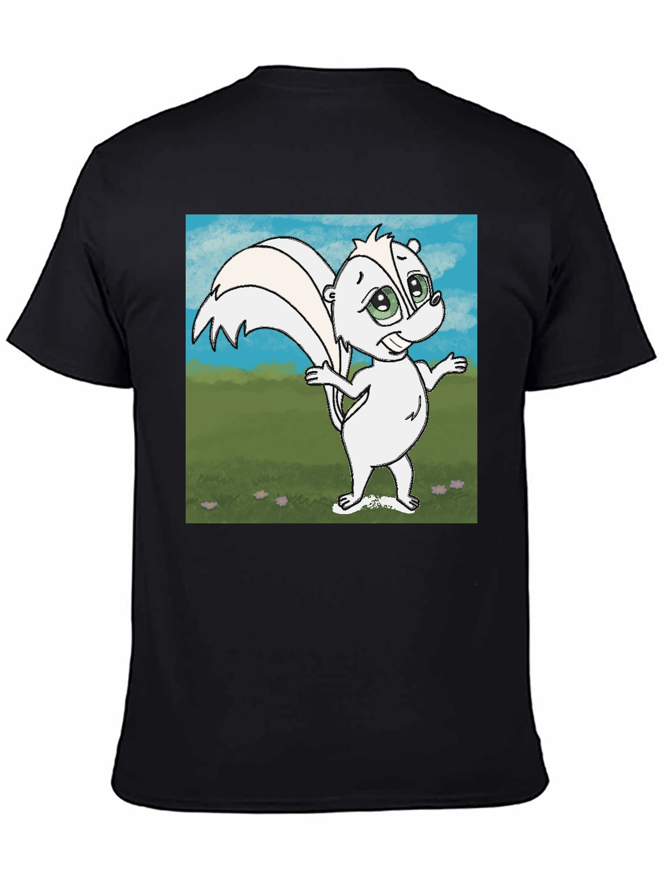 Cartoon Skunk Graphic T-Shirt - Unisex Cotton Tee